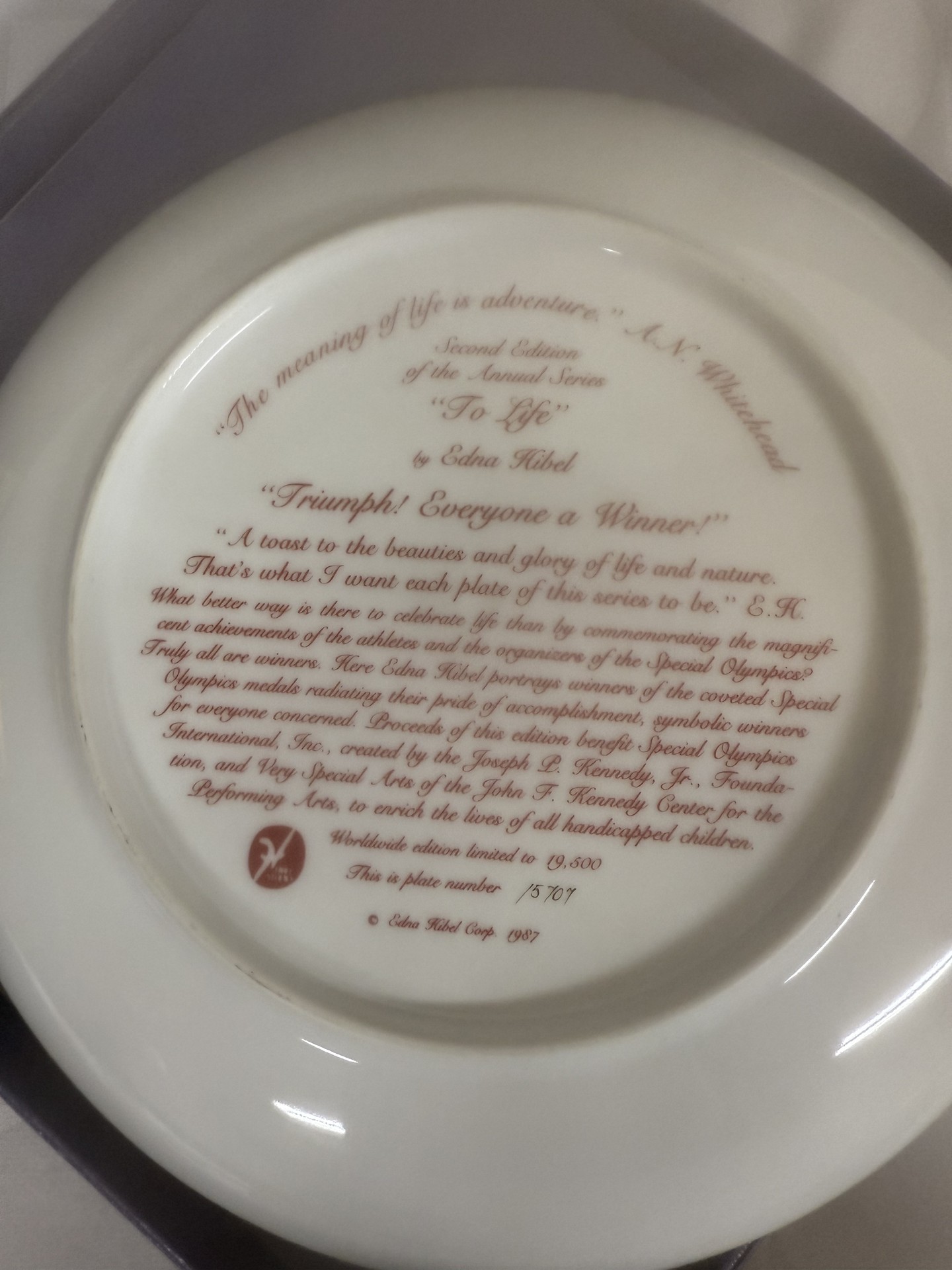 Edna Hibel Limited Edition Porcelain Plates with Certificates - image 11 of 12