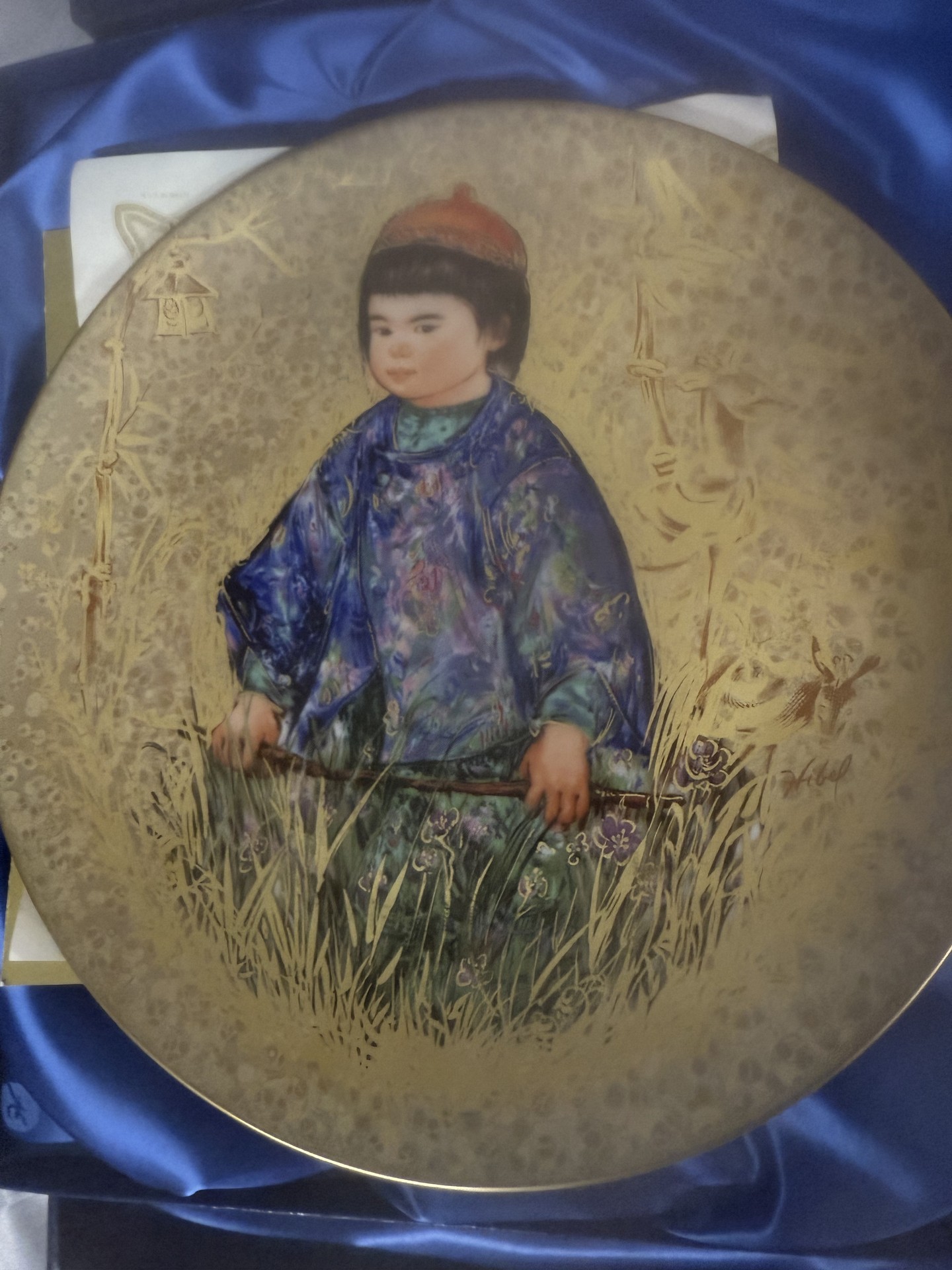 Edna Hibel Oriental Gold Edition decorative plates (set of four) - image 5 of 14