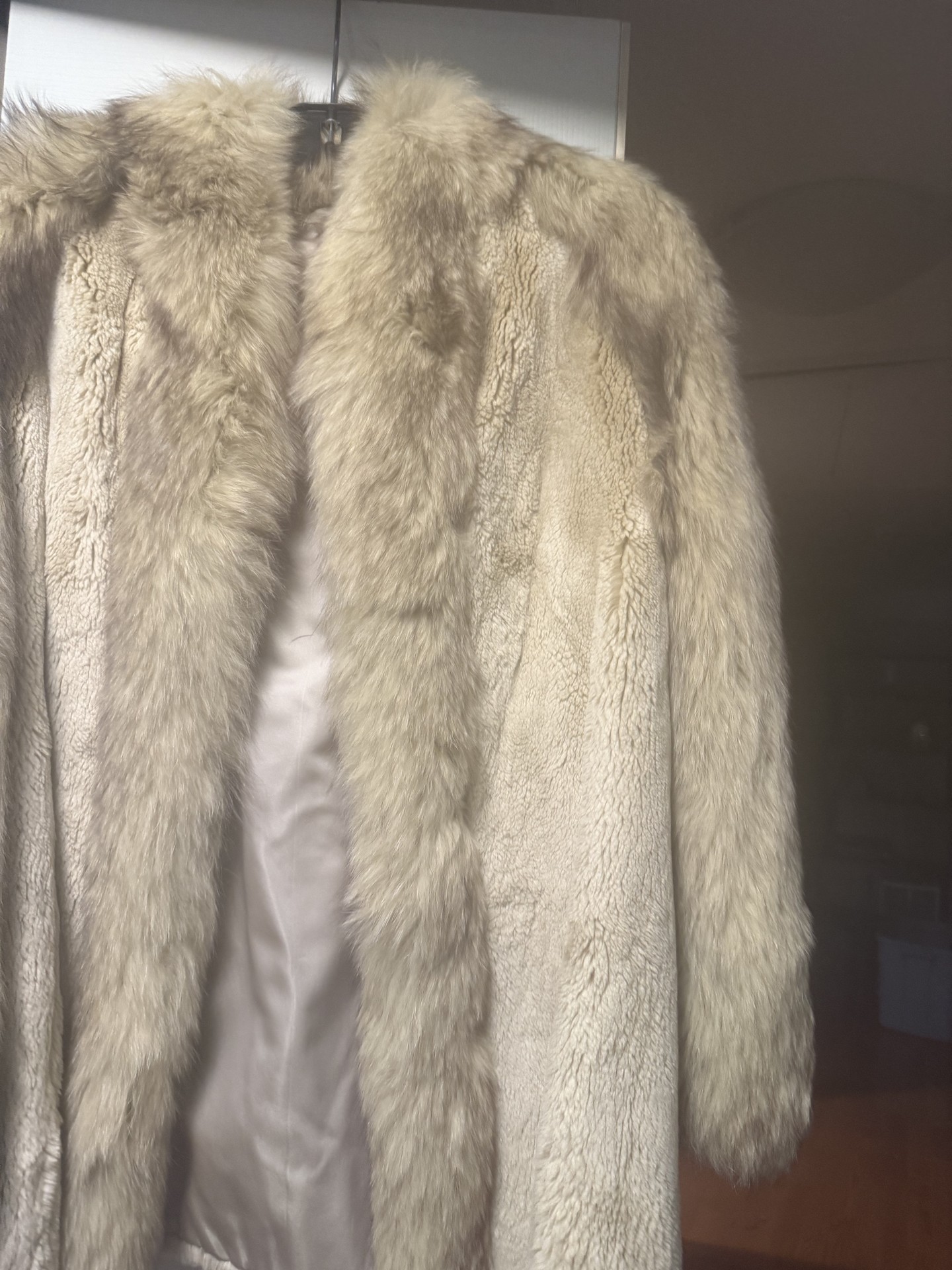 Beige Fur Coat - image 3 of 5