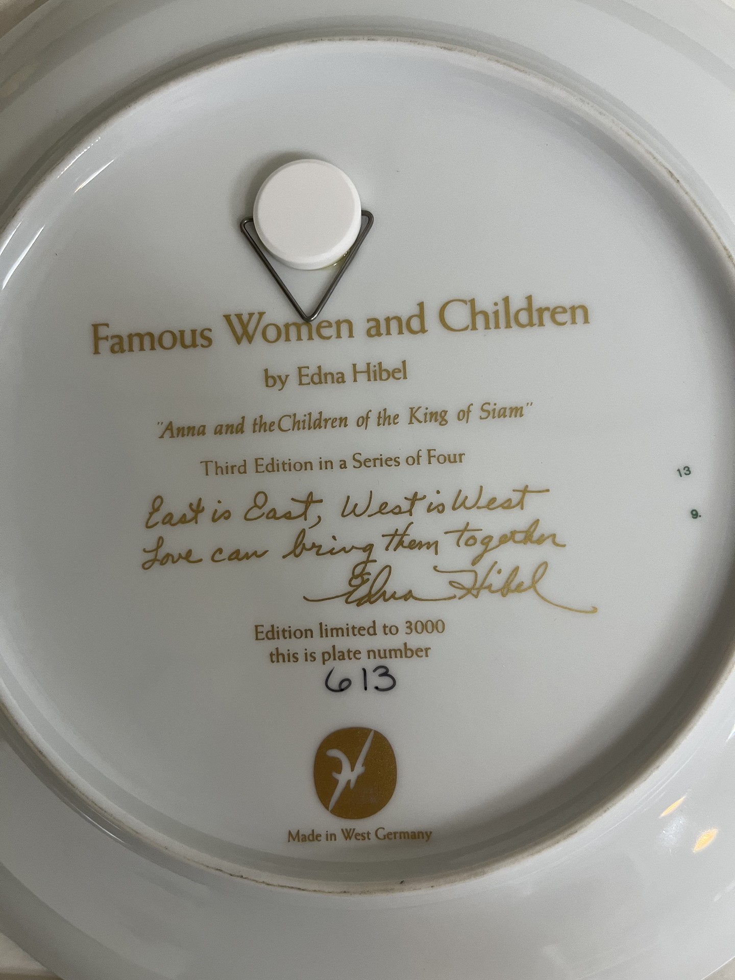 Edna Hibel Famous Women and Children Plates (Two Plates) - image 4 of 5