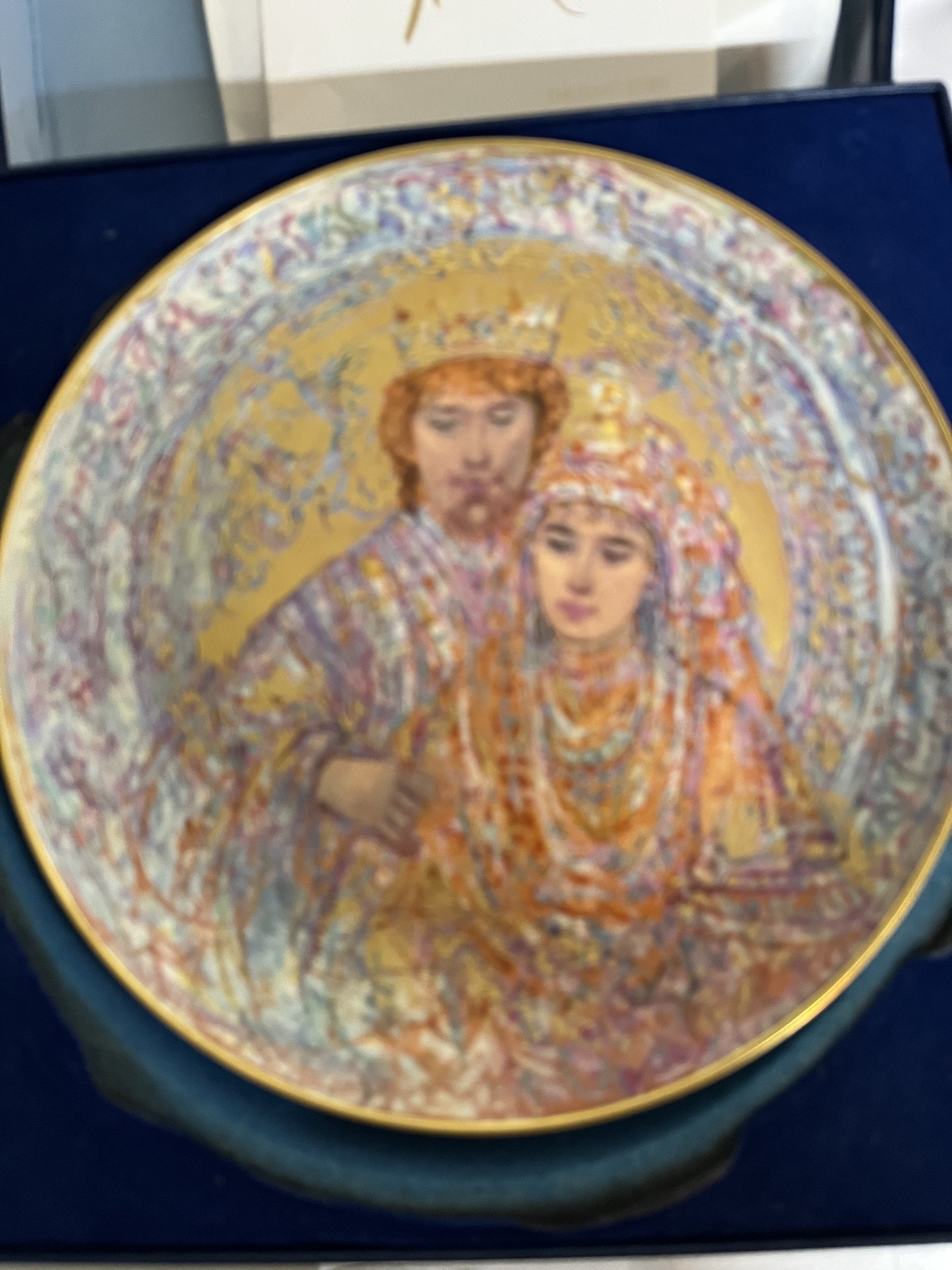 David and Bathsheba Wedding decorative plate by Hibel - image 1 of 3
