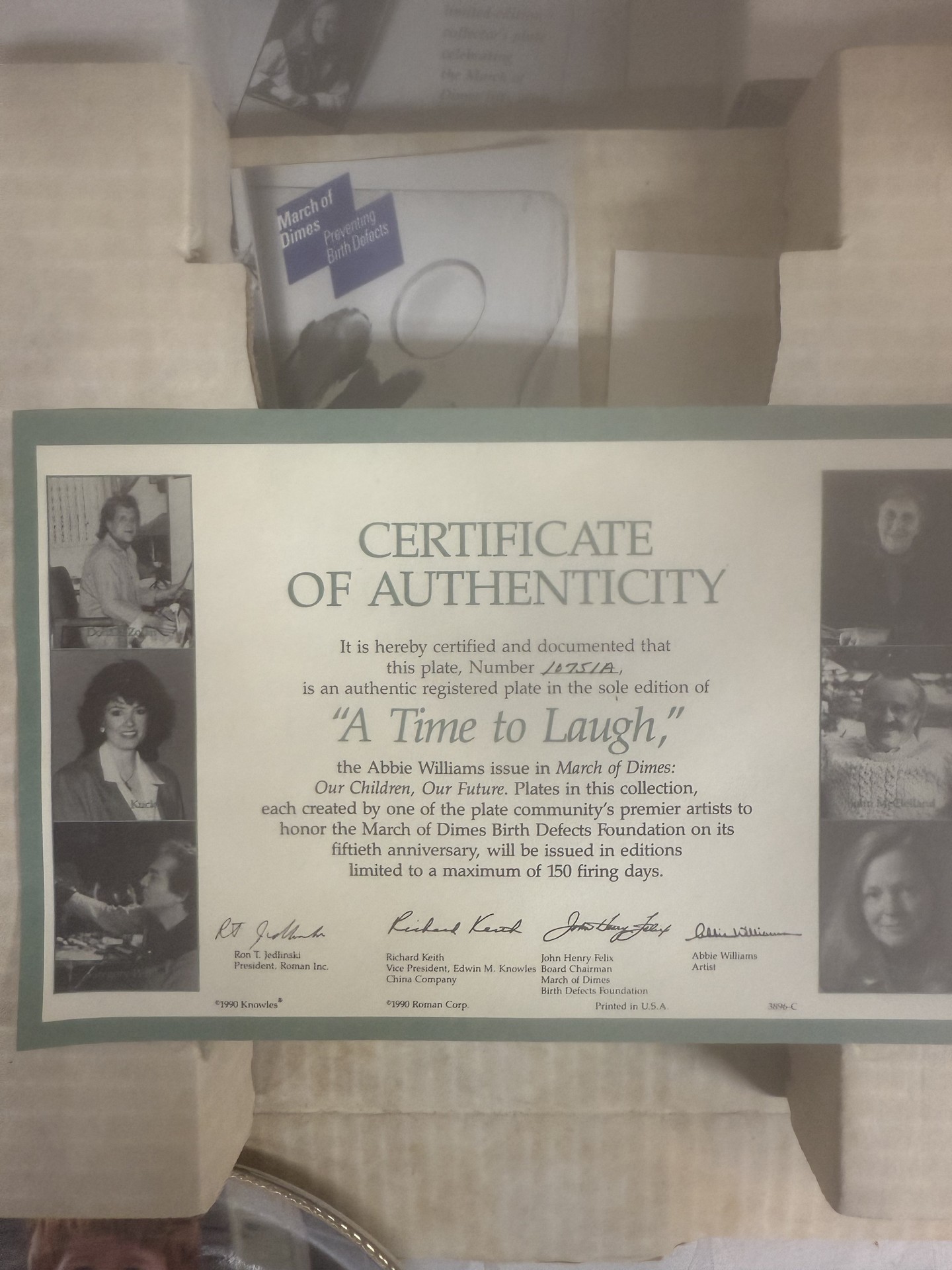 Limited-edition round collector plates featuring children with Certificates of Authenticity - image 4 of 14