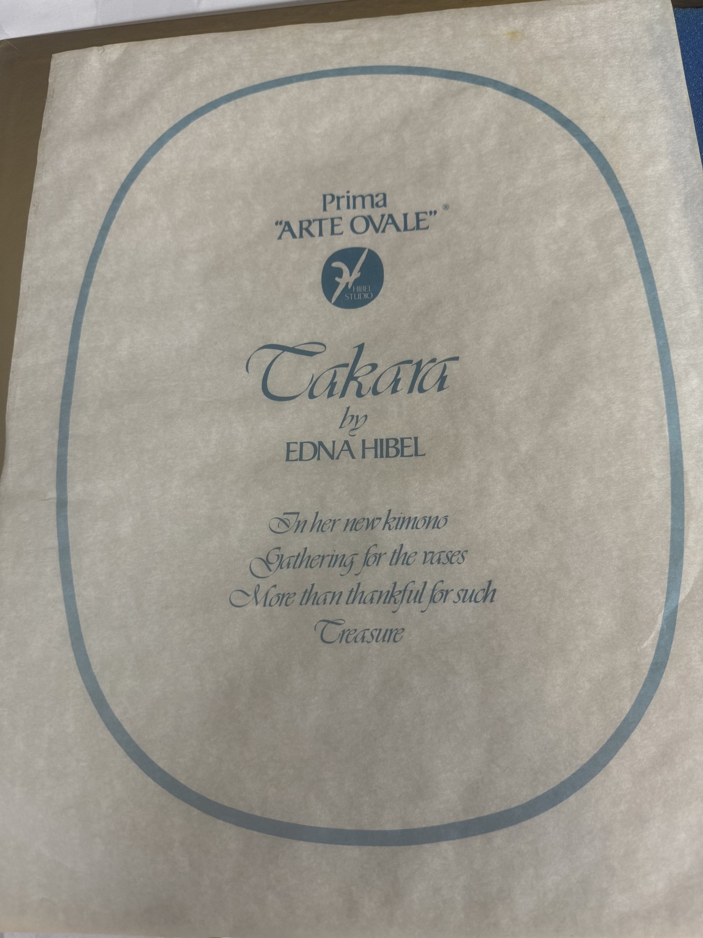 Takara Arte Ovale porcelain art by Edna Hibel with certificate - image 6 of 7