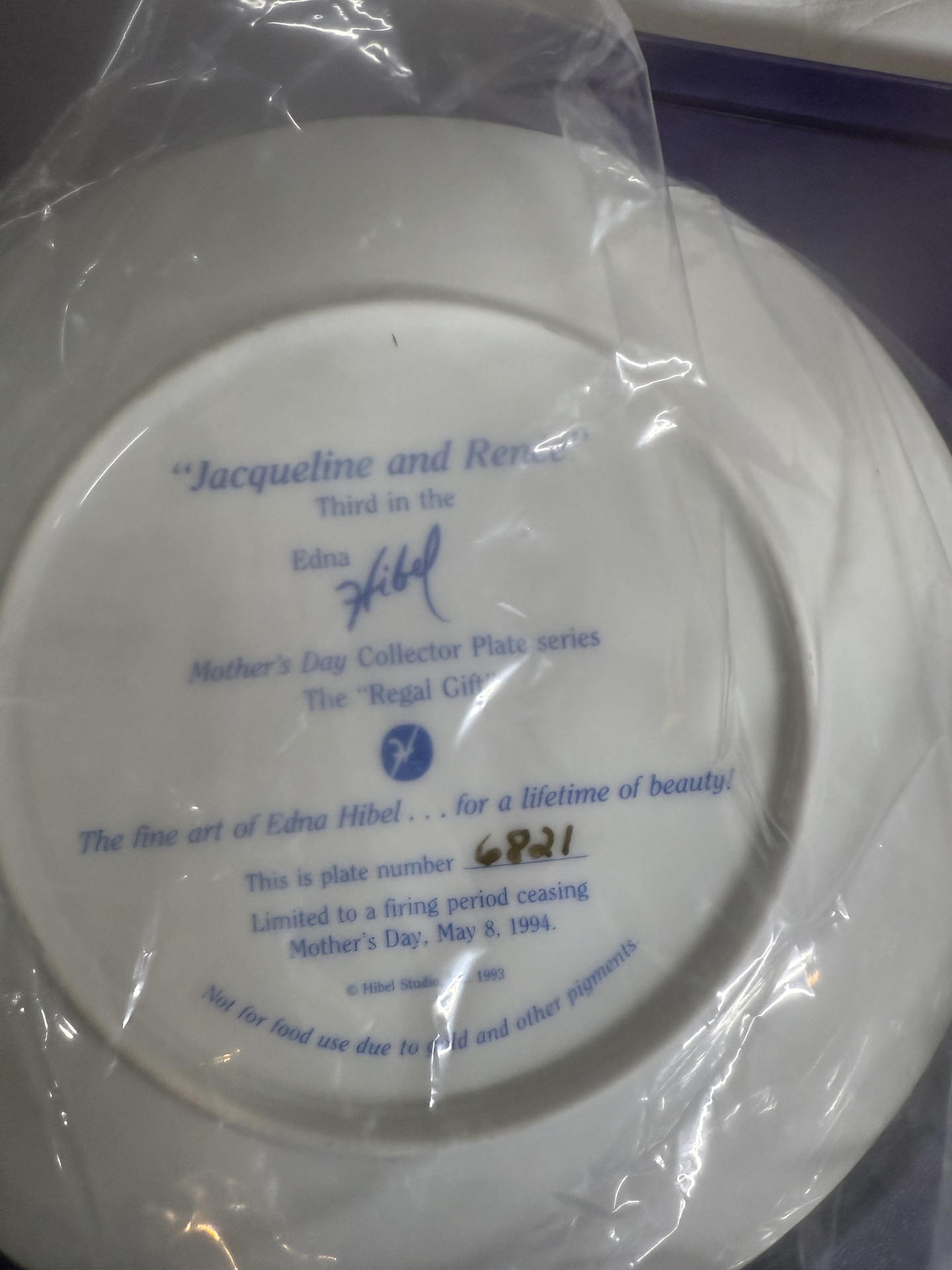 Edna Hibel Mother's Day Collector Plates – Four Plate Set - image 9 of 10