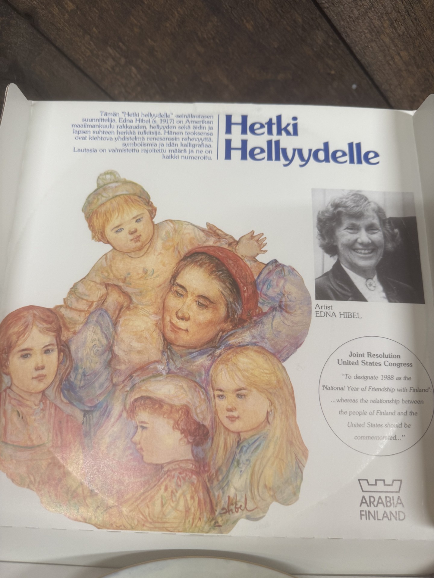 Edna Hibel Limited Edition Porcelain Plates with Certificates - image 8 of 12