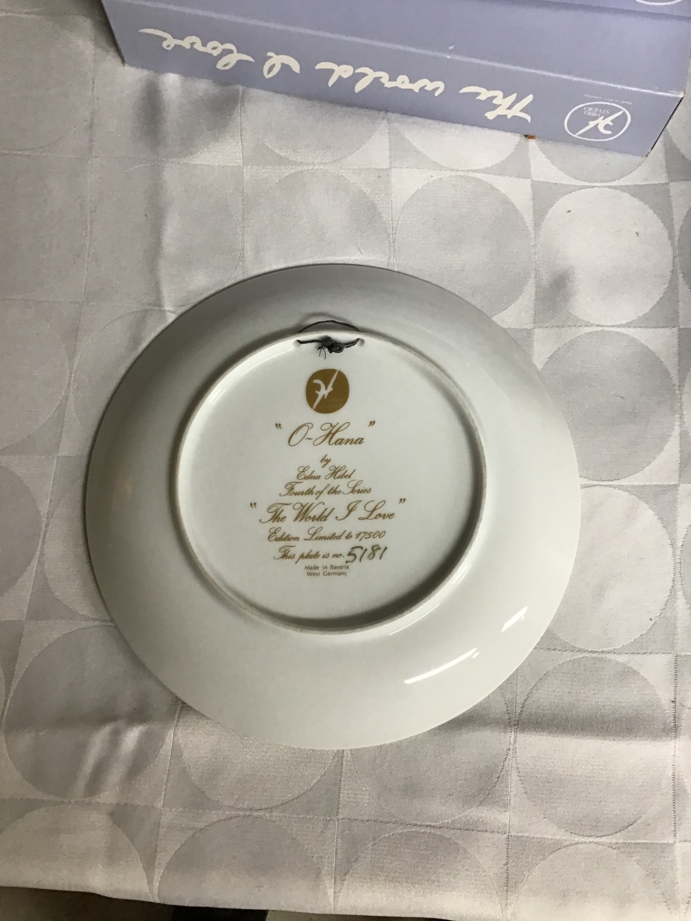 Two decorative porcelain plates with vintage painted scenes - image 6 of 7