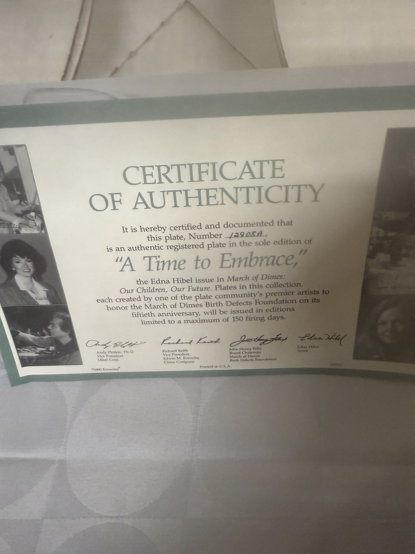 Limited-edition round collector plates featuring children with Certificates of Authenticity - image 13 of 14