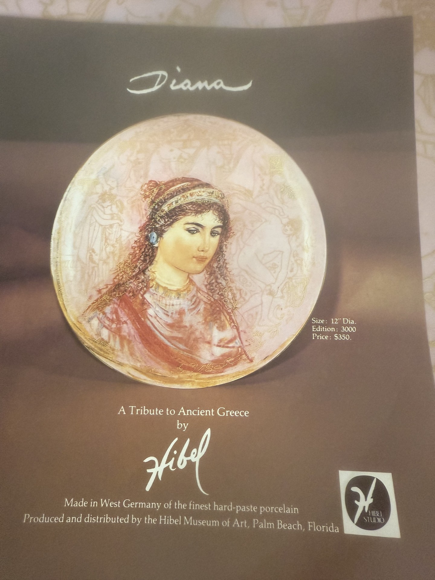 Hibel Porcelain Plate Collection with Diana and Greece tributes - image 18 of 21