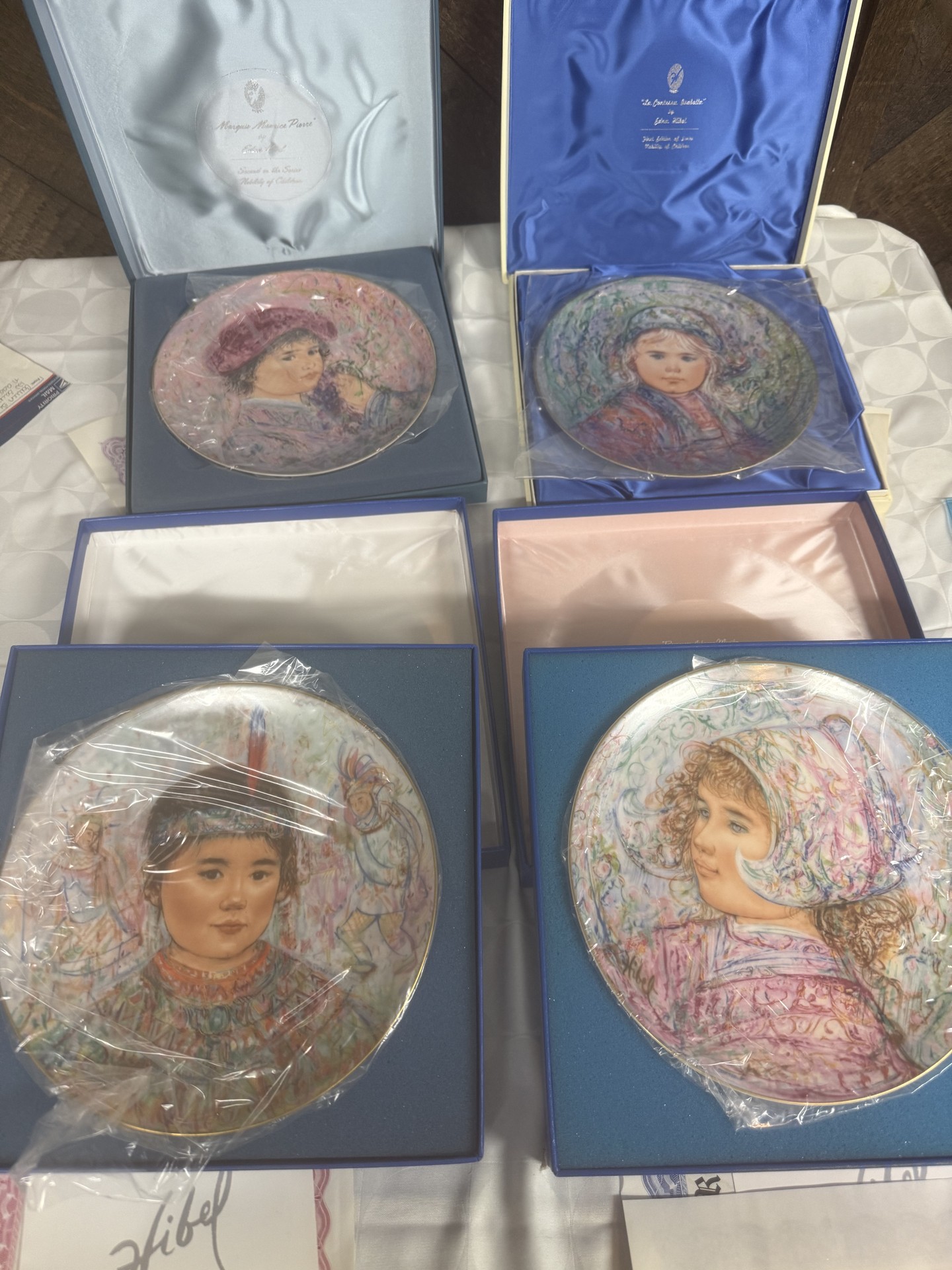 Set of 4 Edna Hibel Nobility of Children Collector Plates - image 1 of 18