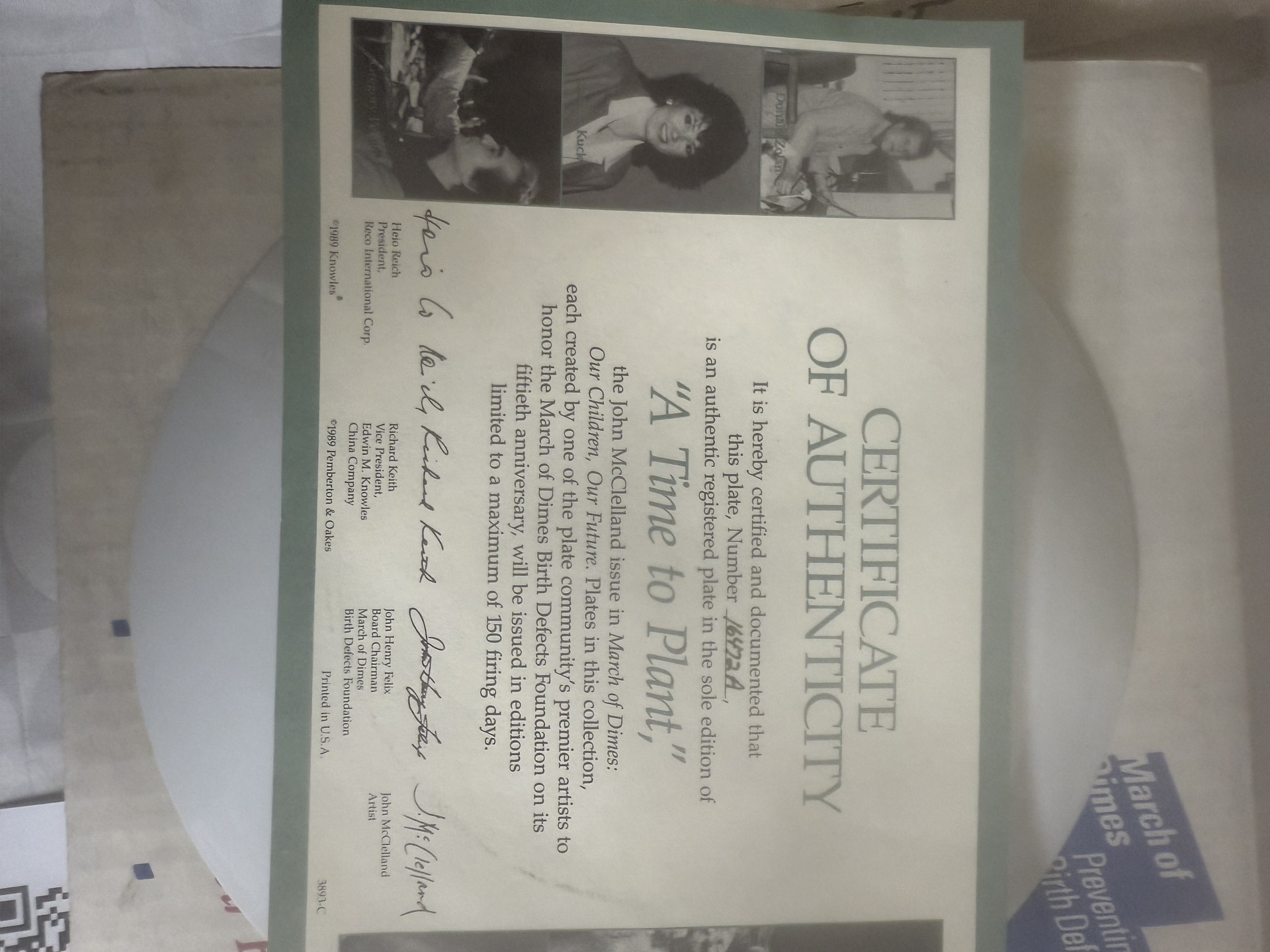 Limited-edition round collector plates featuring children with Certificates of Authenticity - image 10 of 14