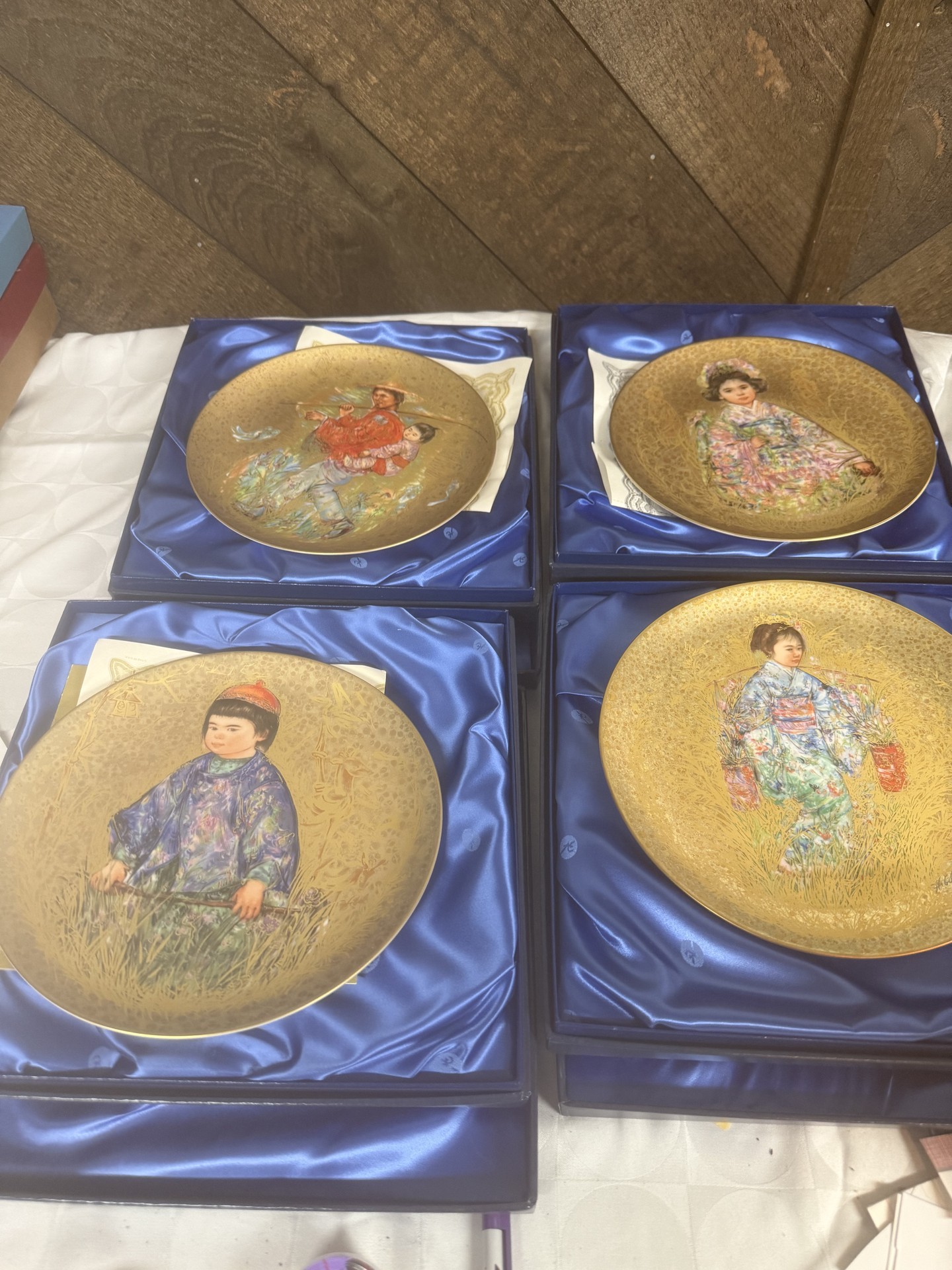Edna Hibel Oriental Gold Edition decorative plates (set of four) - image 1 of 14