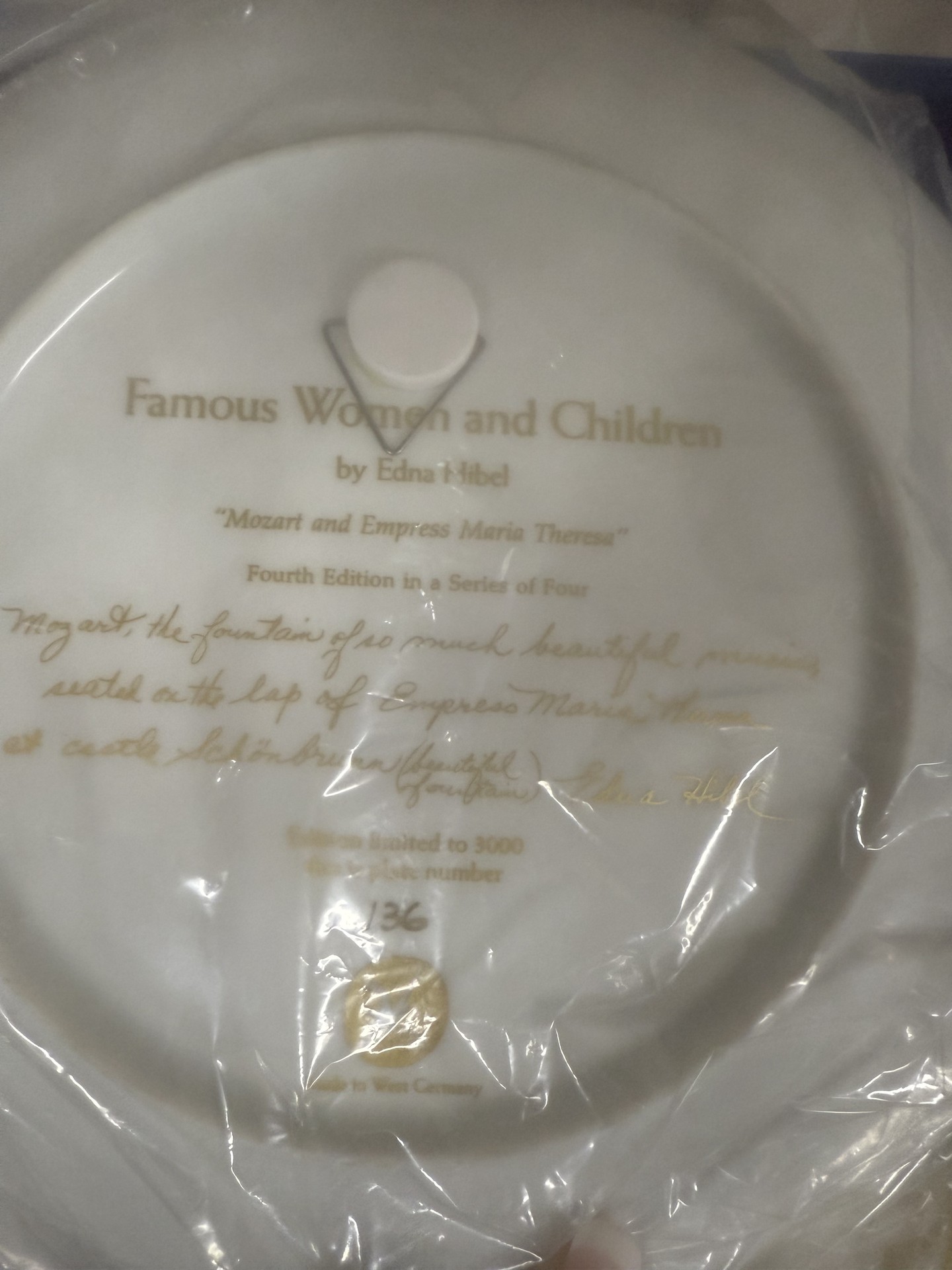 Edna Hibel Famous Women and Children Limited Edition Porcelain Plates - image 6 of 16