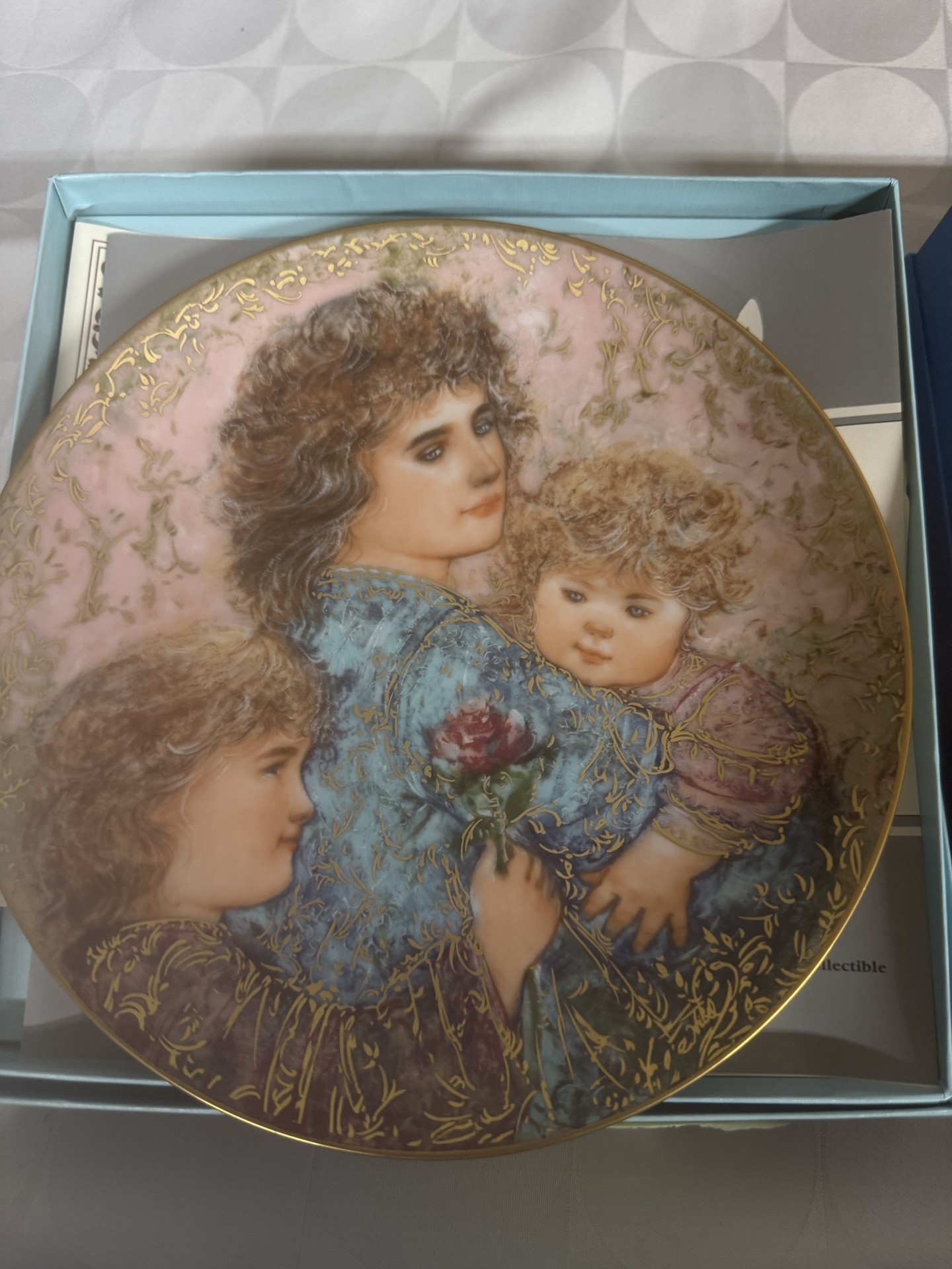 Edna Hibel Mother's Day Plates – Elizabeth, Jordan, and Janie; Emily and Jennifer; Erica and Jamie - image 2 of 15