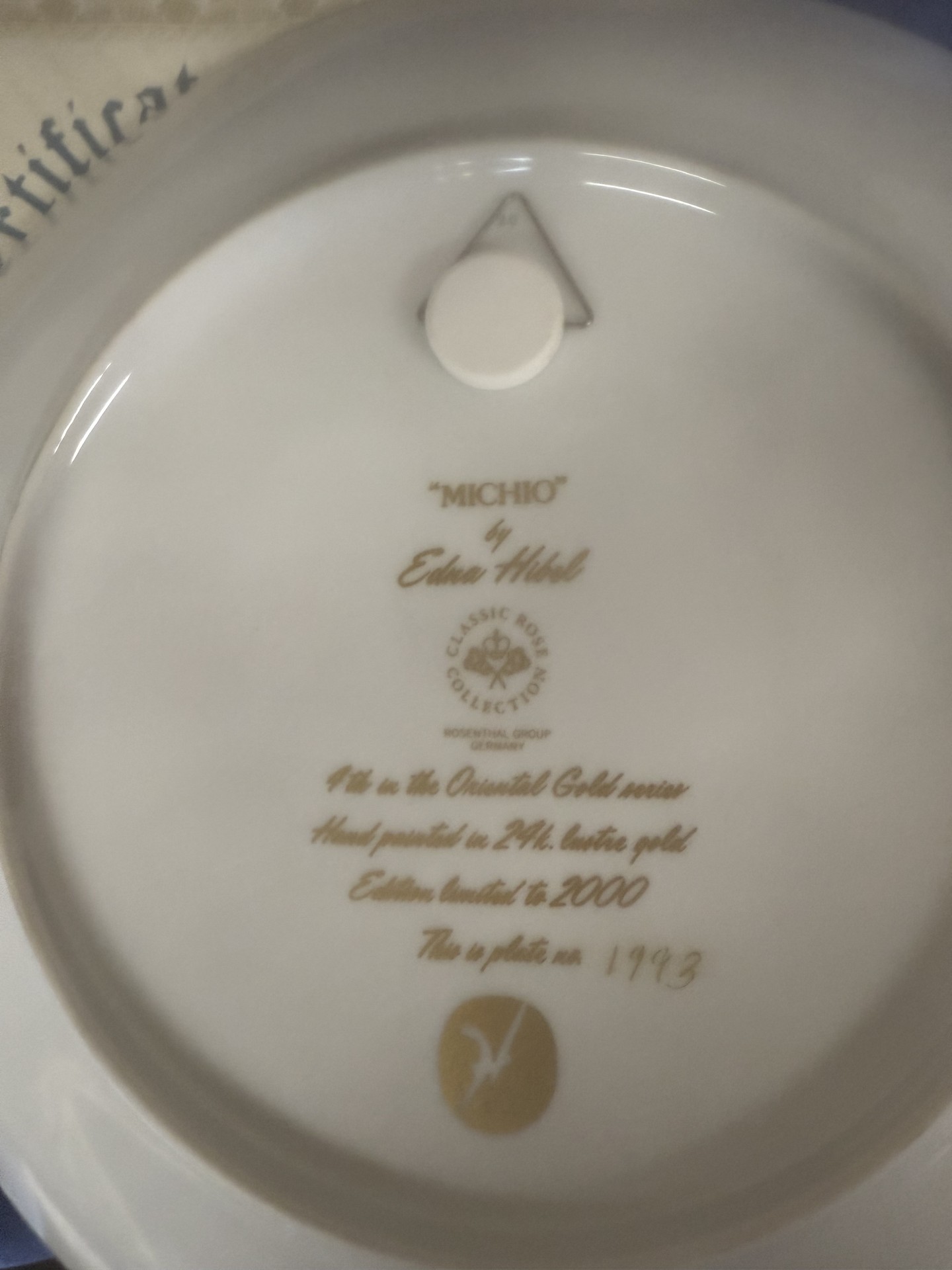 Edna Hibel Oriental Gold Edition decorative plates (set of four) - image 6 of 14