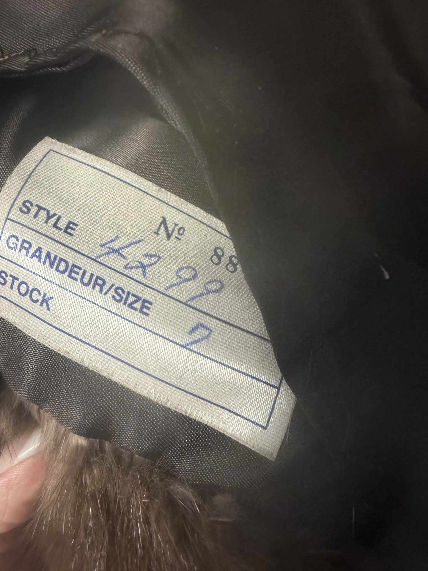 Brown Fur Coat with Murrays Label and 'Nancy' Embroidery - image 3 of 7