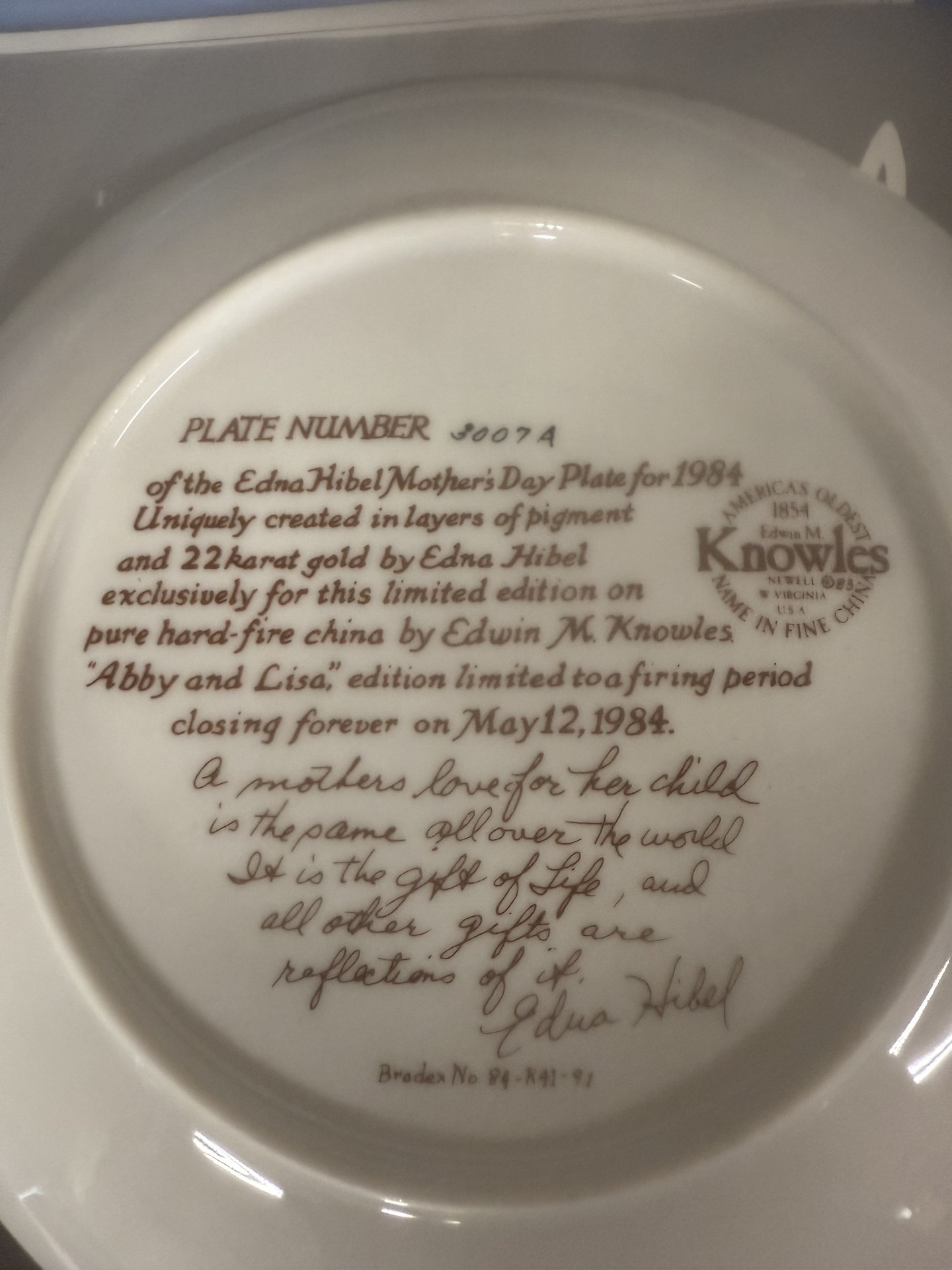 Edna Hibel Mother's Day Plates Collection by Knowles - image 6 of 26