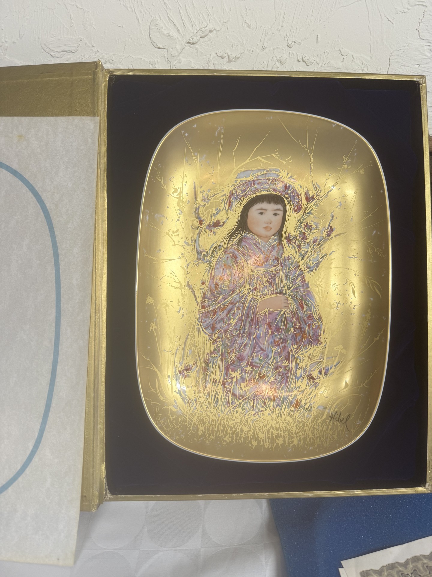Takara Arte Ovale porcelain art by Edna Hibel with certificate - image 1 of 7