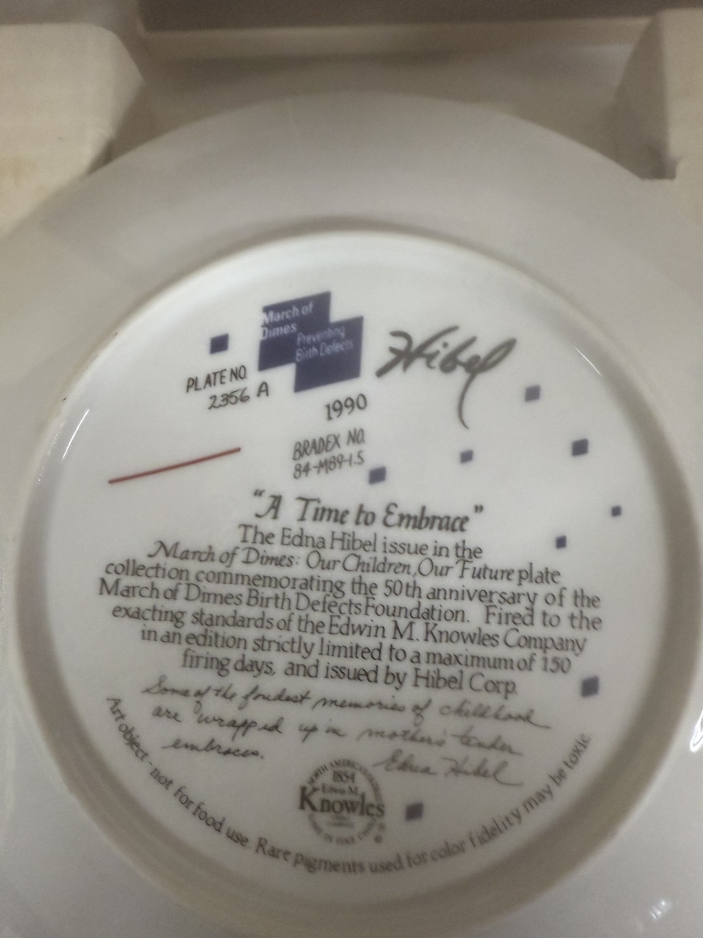 Edna Hibel Limited Edition Collectible Plates with Certificates - image 2 of 14