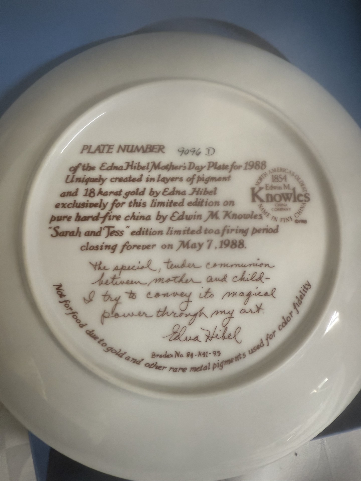 Edna Hibel Mother's Day Plates Collection by Knowles - image 15 of 26