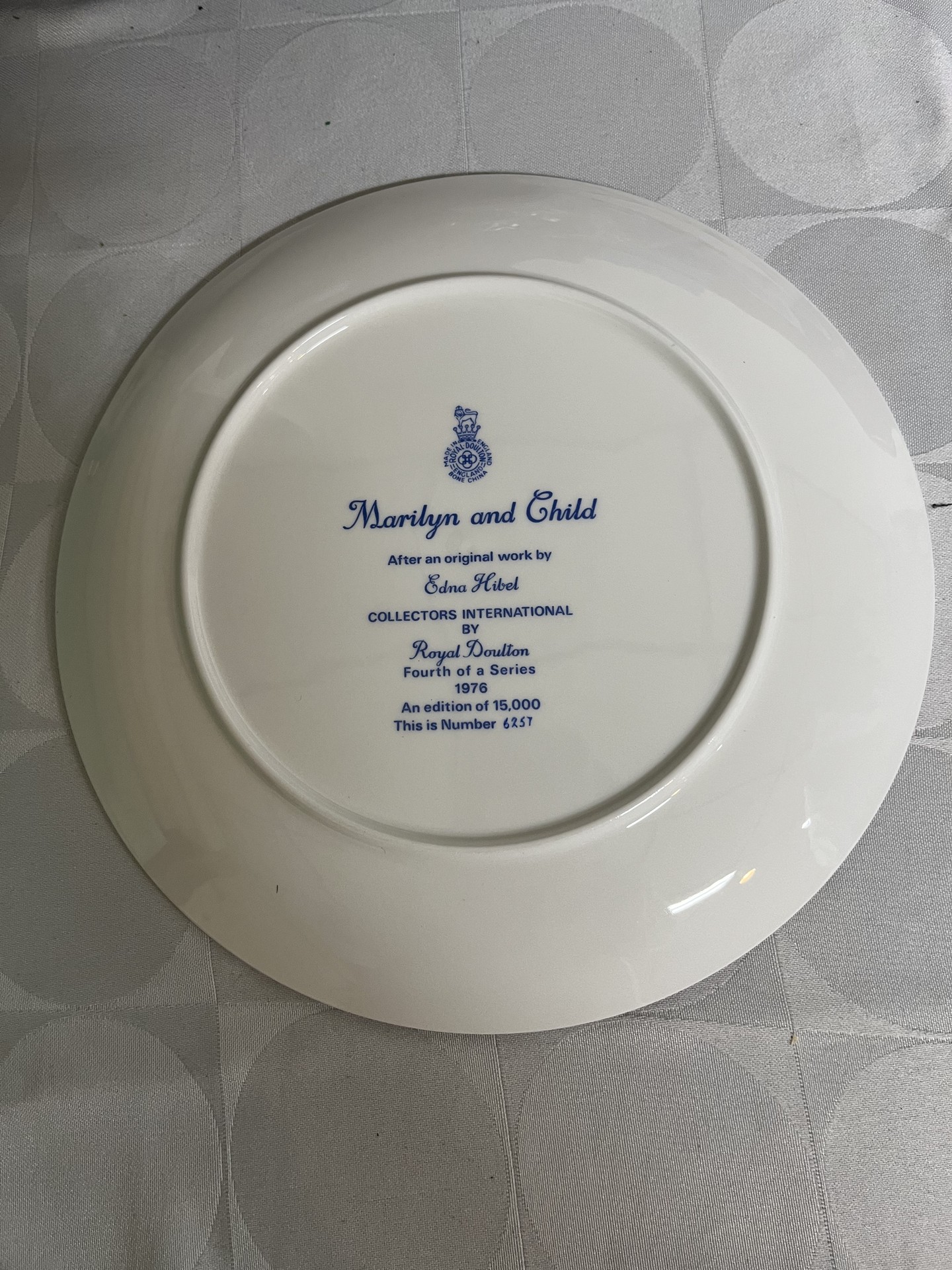 Edna Hibel Marilyn and Child; Kathleen and Child Royal Doulton plates - image 4 of 9