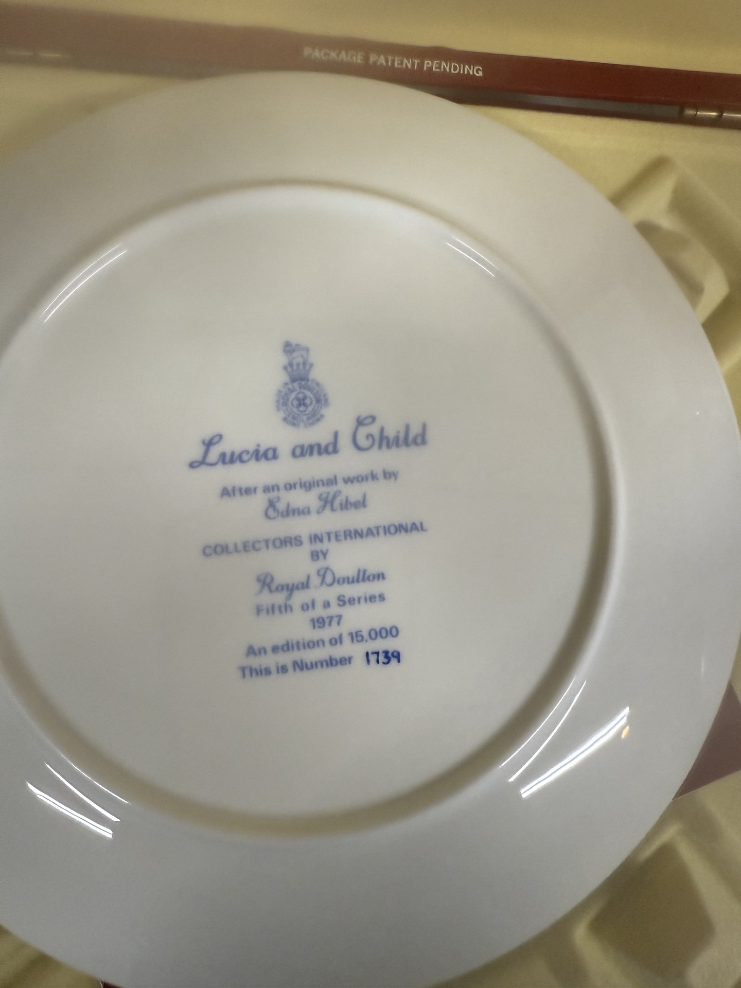 Edna Hibel Lucia and Child, Kristina and Child, and Marilyn and Child Collector Plates - image 2 of 7