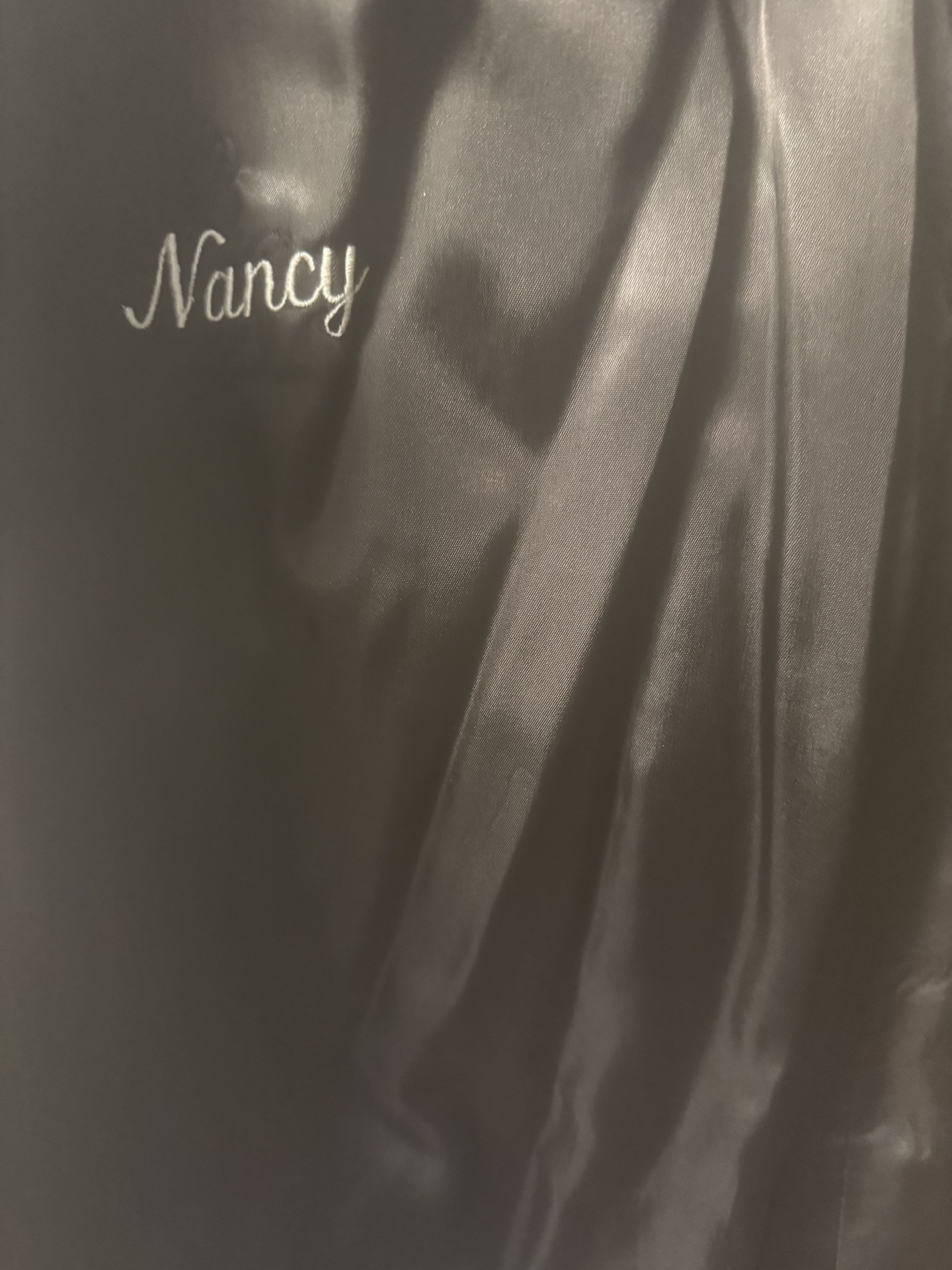 Brown Fur Coat with Murrays Label and 'Nancy' Embroidery - image 4 of 7