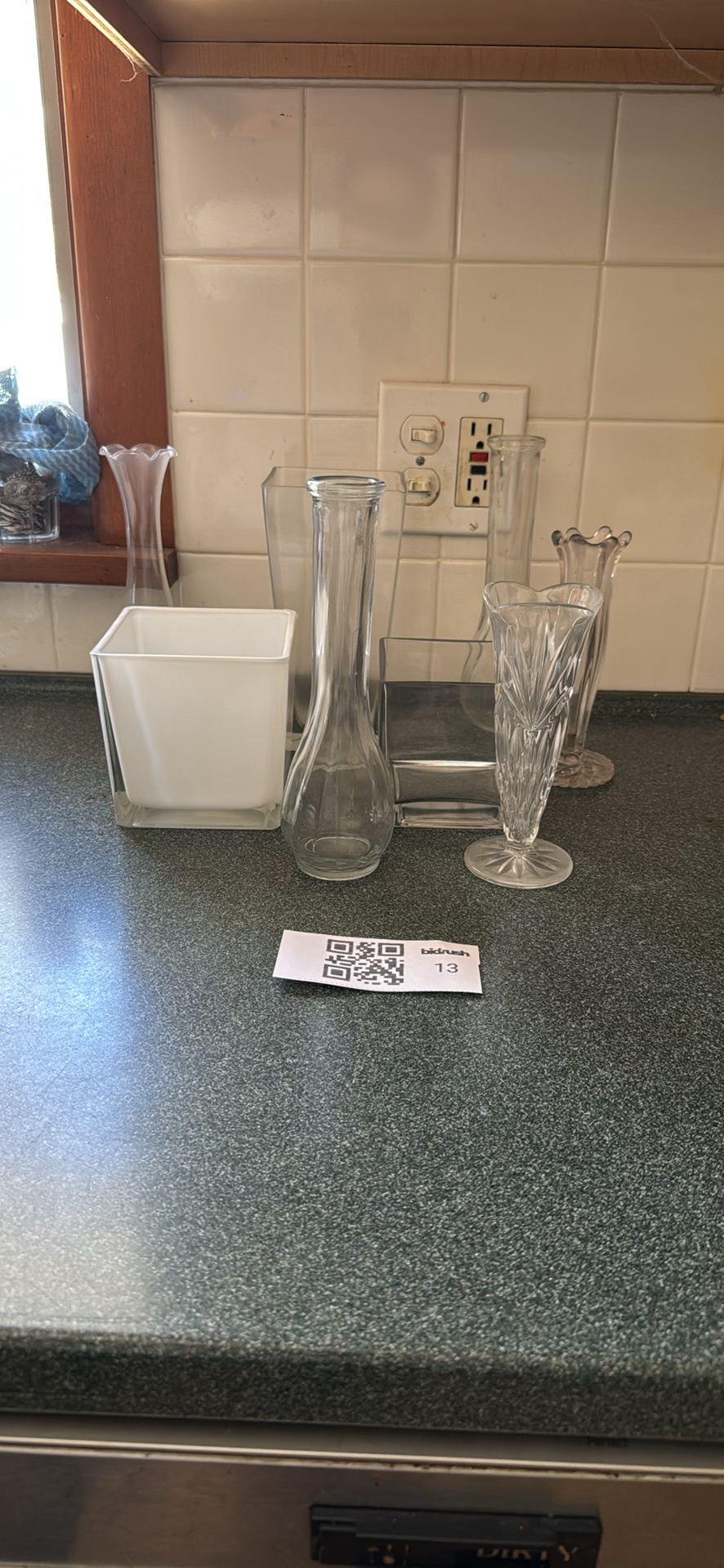 Assorted Clear Glass Vases - image 1 of 3