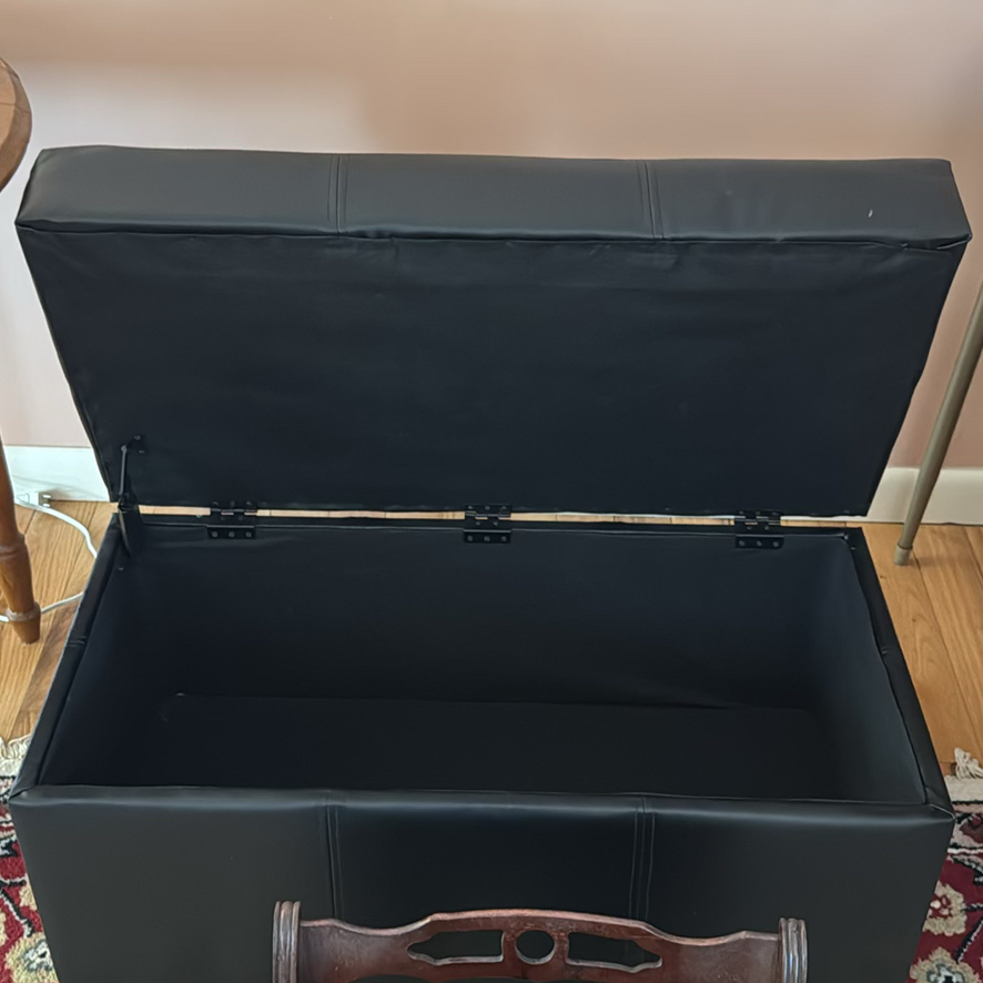 Storage Ottoman and Wooden Magazine Rack - image 3 of 6