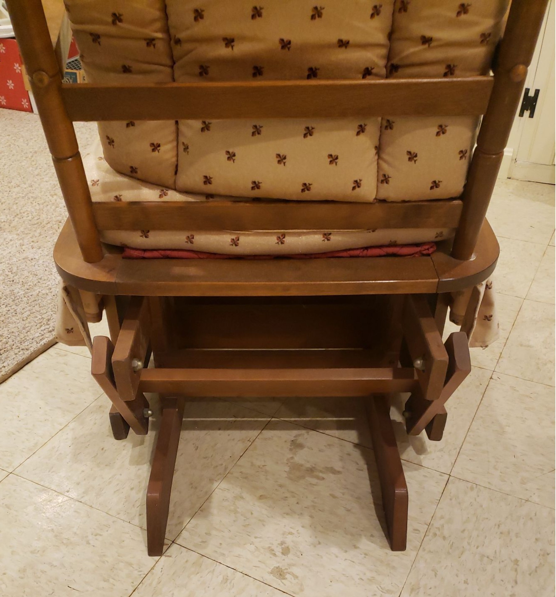 Wooden Upholstered Glider Chair - image 3 of 3