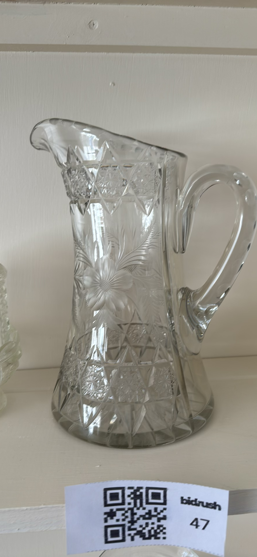 Lead Crystal Pitcher and Two Lidded Jars - image 2 of 5