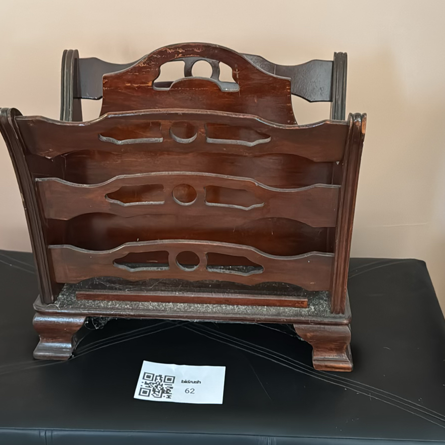 Storage Ottoman and Wooden Magazine Rack - image 6 of 6