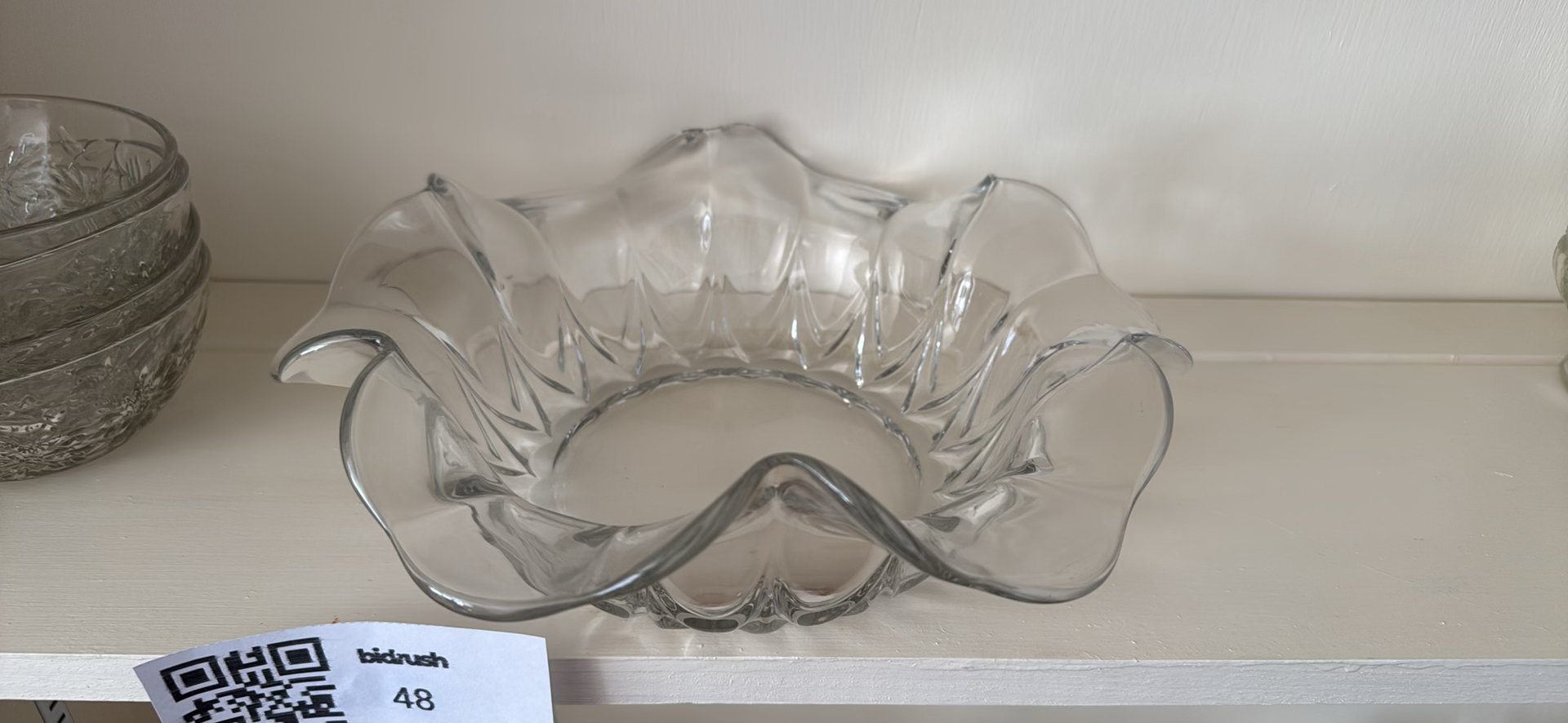Glass Serving Bowl and Three Glass Bowls - image 1 of 3