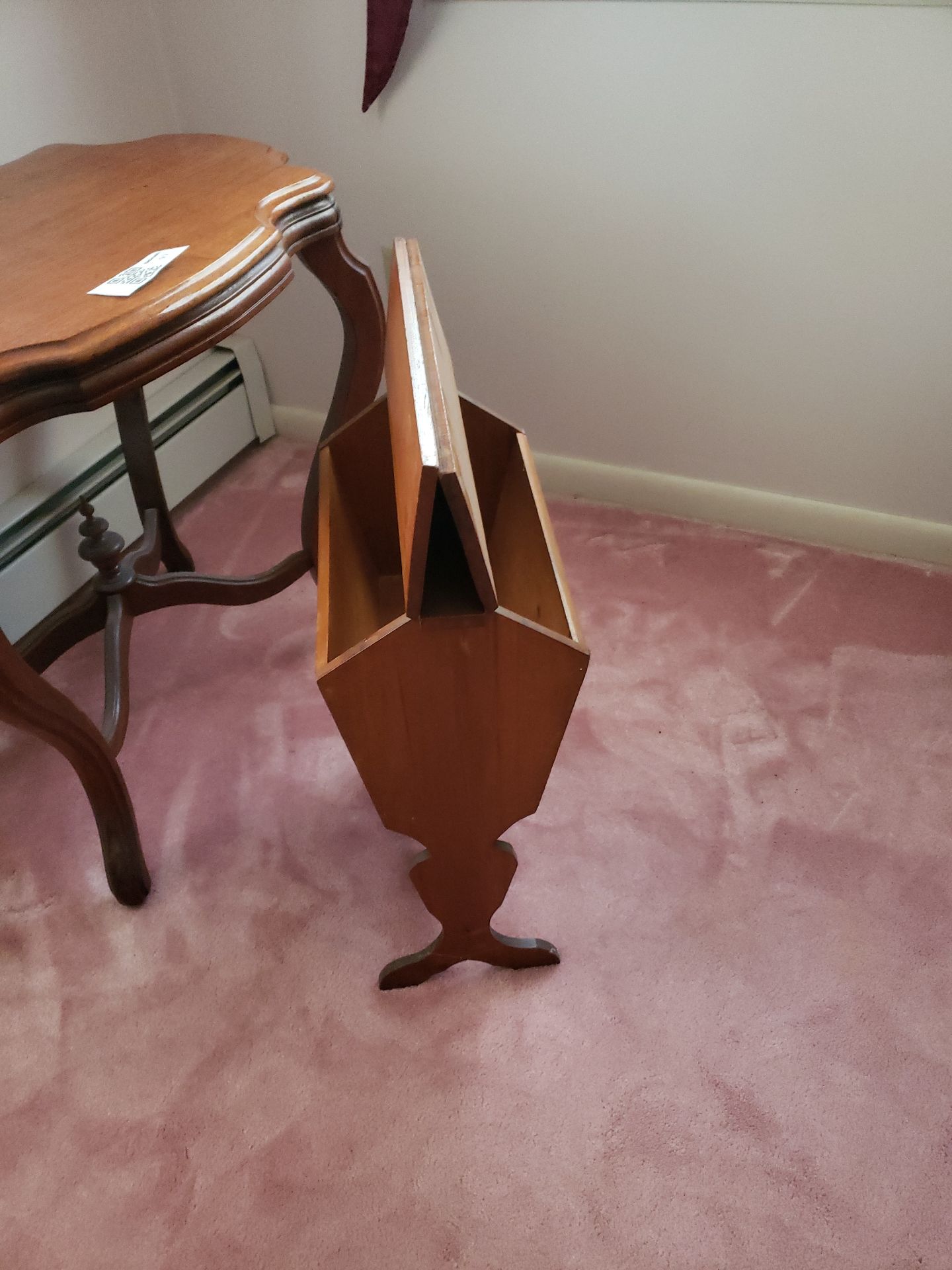 Vintage French Louis XV Style Carved Side Table with matching pedestal stand - image 3 of 4