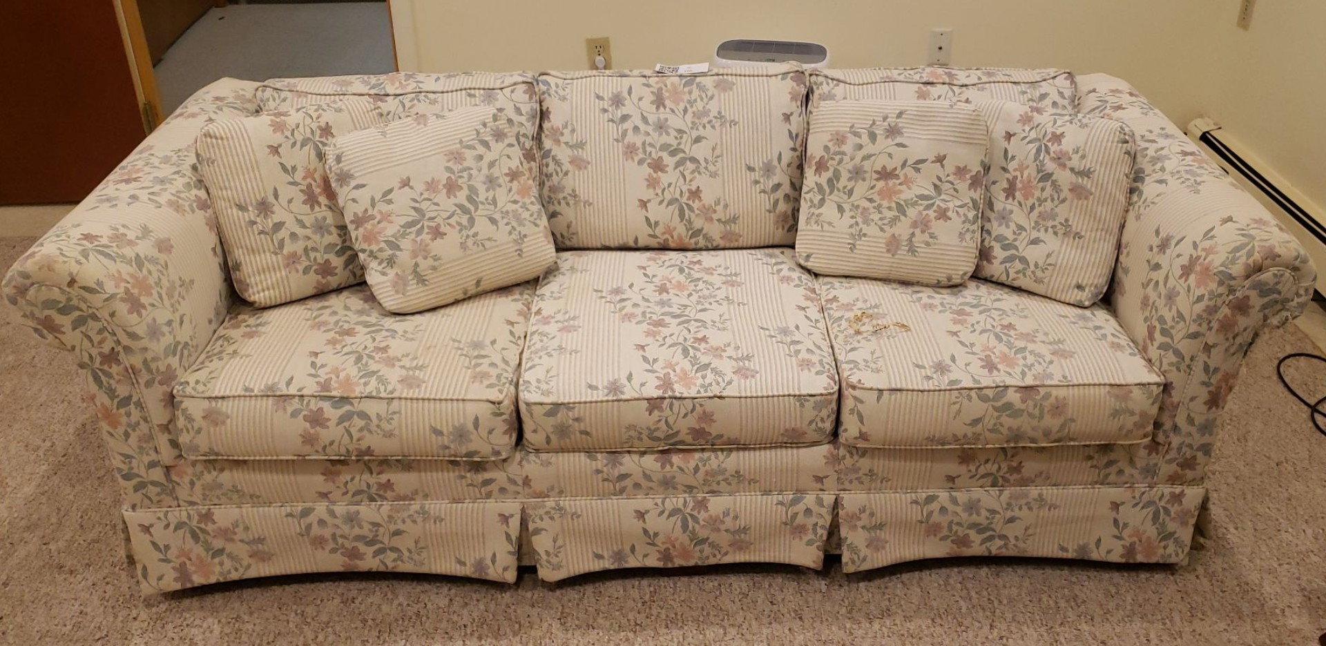 Floral Upholstered Sofa - image 1 of 4
