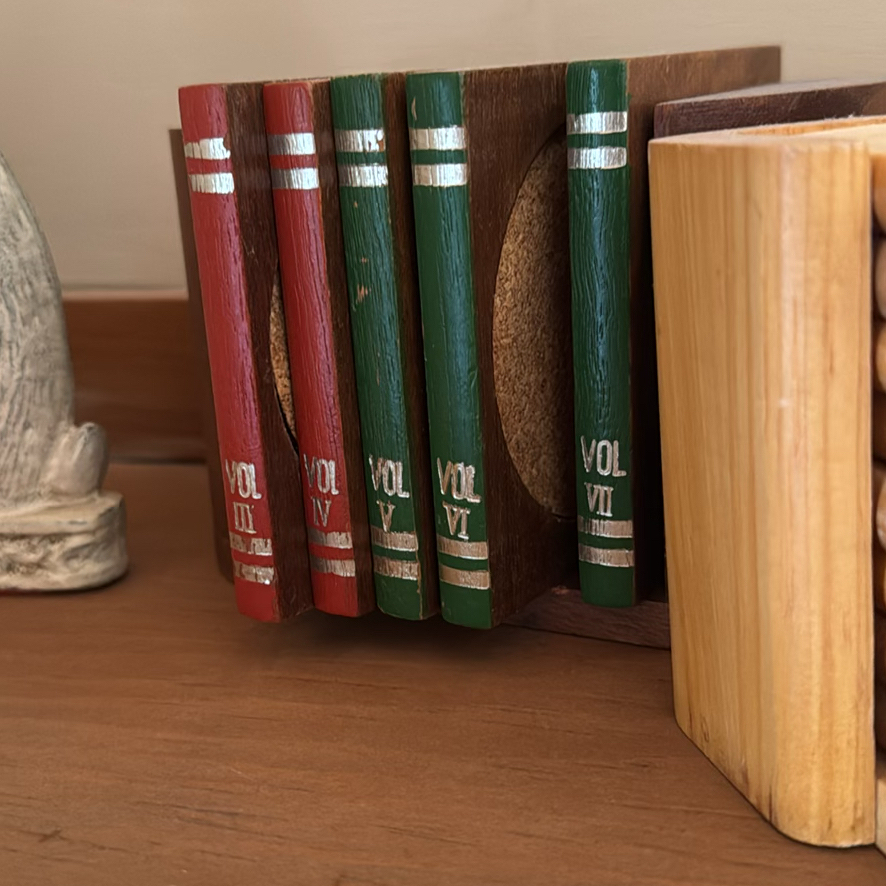 Rabbit Bookends with Children’s Books and Book Themed Coasters - image 2 of 4