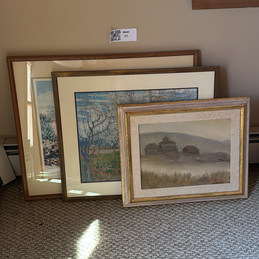 Three Framed Landscape Artworks - image 1 of 4