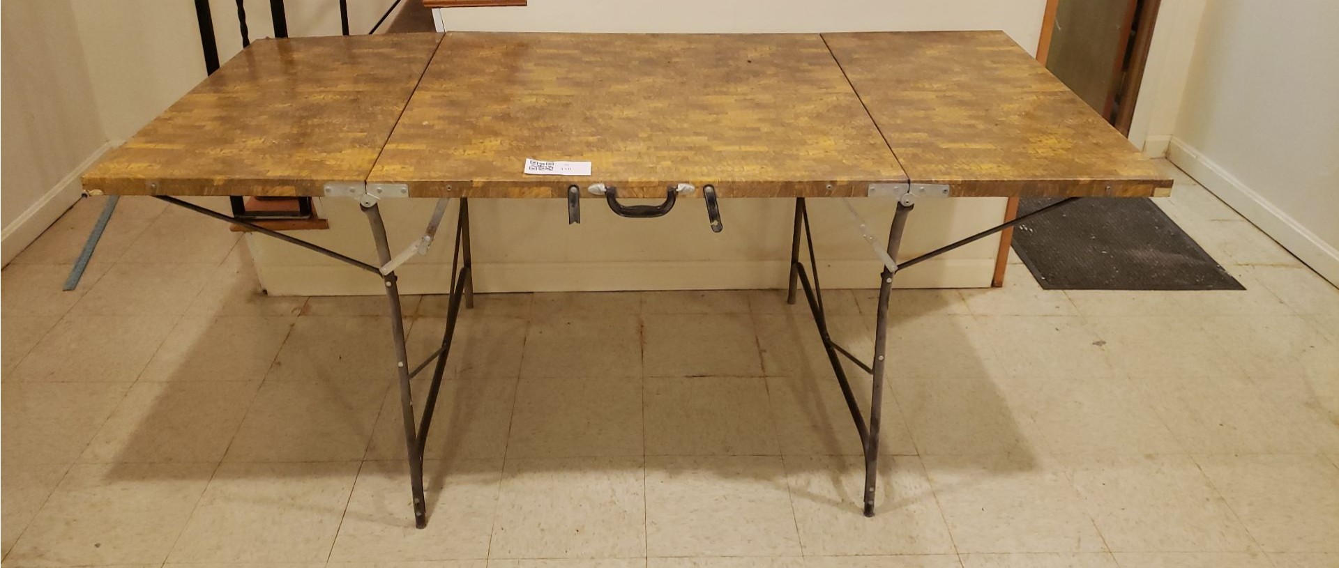 Wooden Folding Table with Metal Legs - image 2 of 3