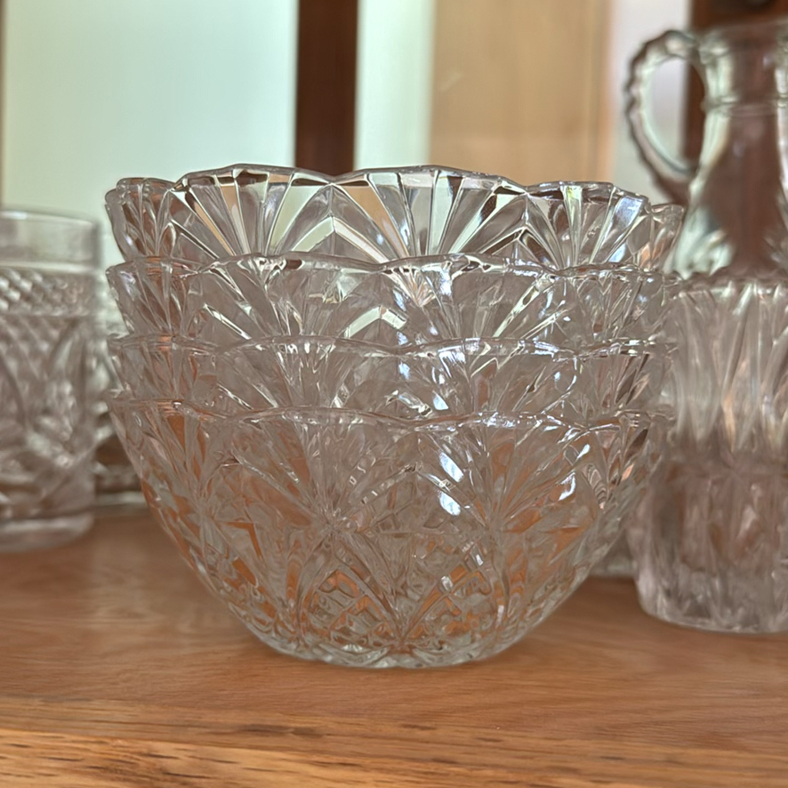 Assorted Cut Glass Bowls, Glassware, Vase, and Pitcher - image 2 of 3