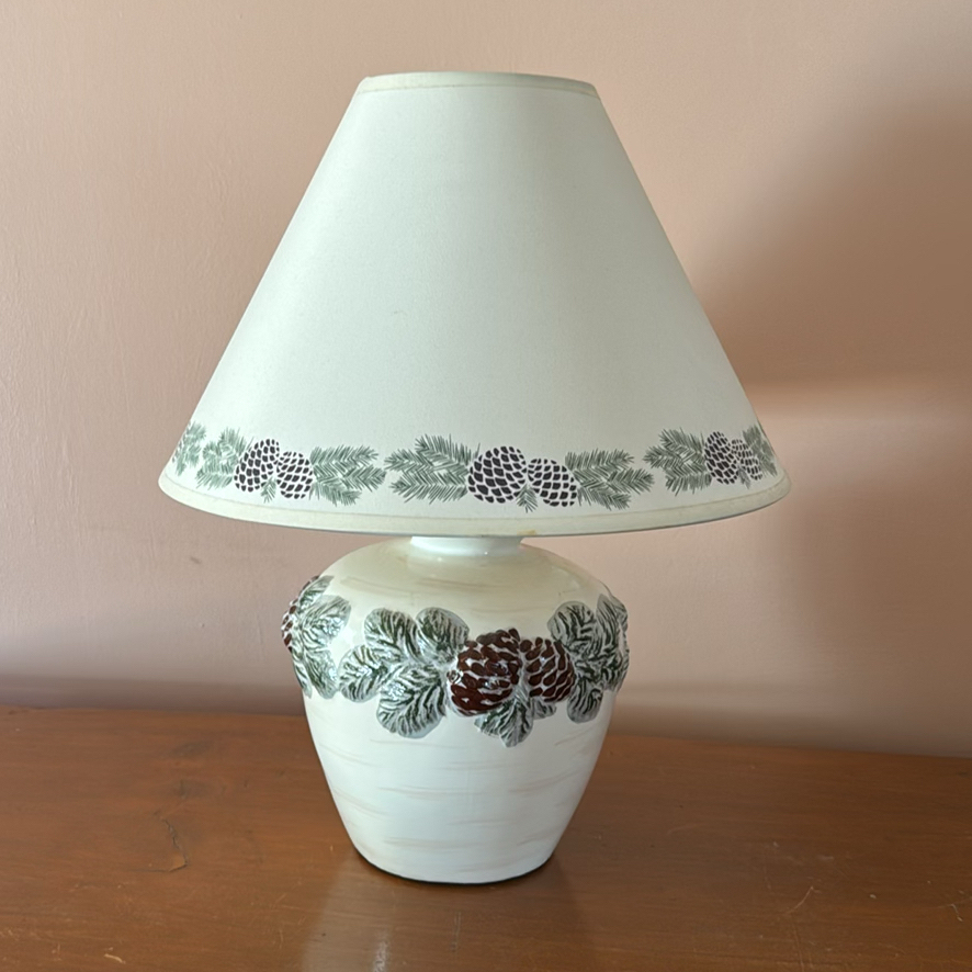 Wooden Drop-Leaf Table and Ceramic Table Lamp - image 3 of 6