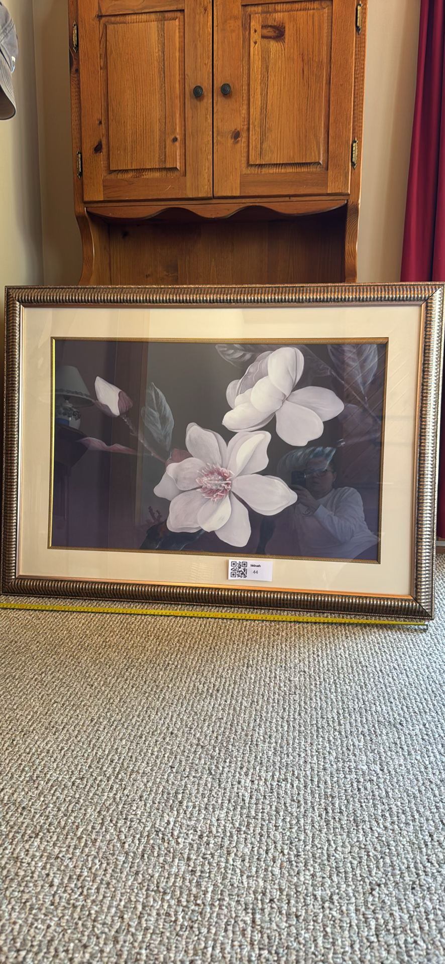 Framed Floral Artwork - image 2 of 2