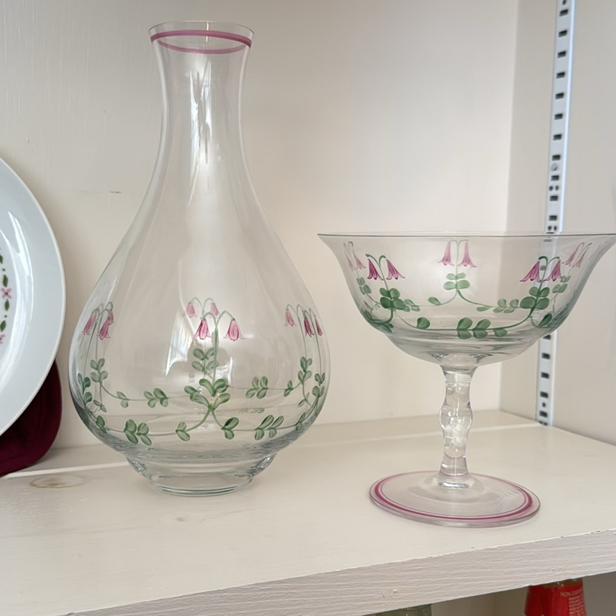 Linnea Pattern Plates and Floral Glassware - image 3 of 4