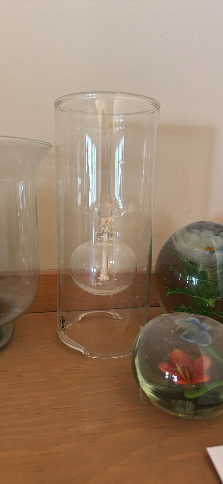 Glass Decorative Lamps, Candle Holders, and Floral Paperweights - image 5 of 5
