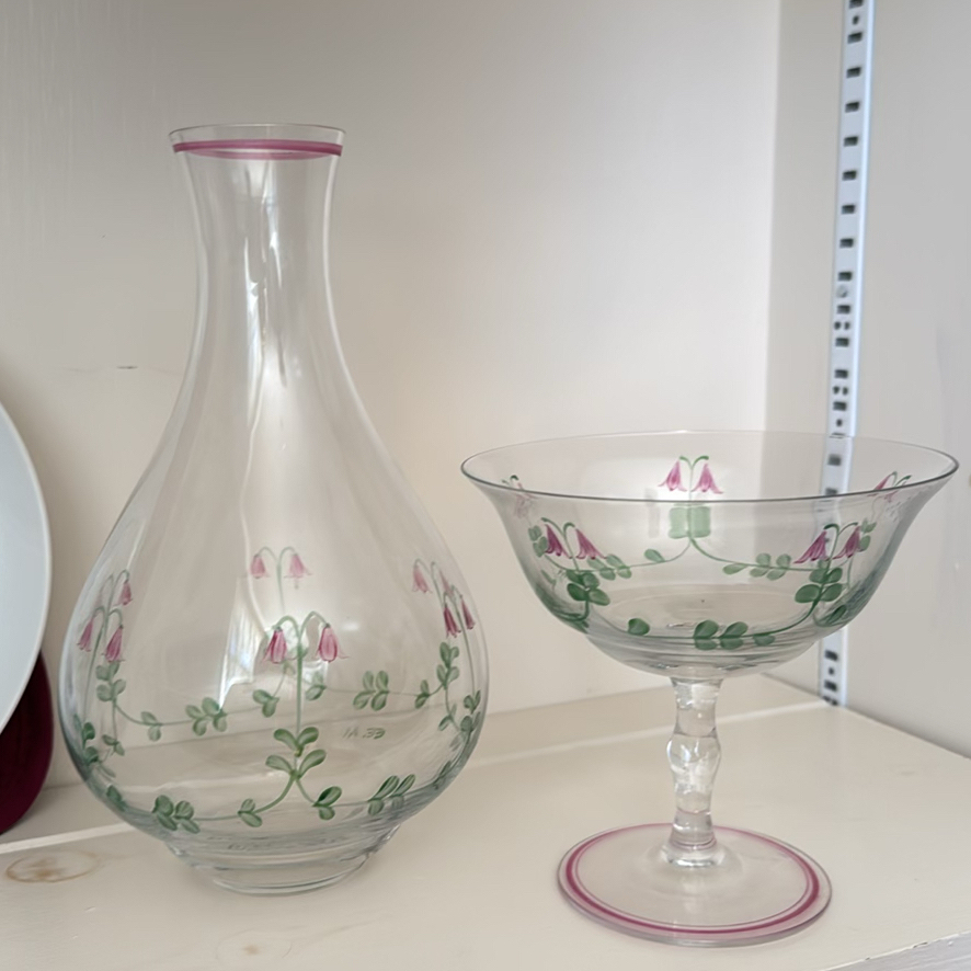 Linnea Pattern Plates and Floral Glassware - image 2 of 4