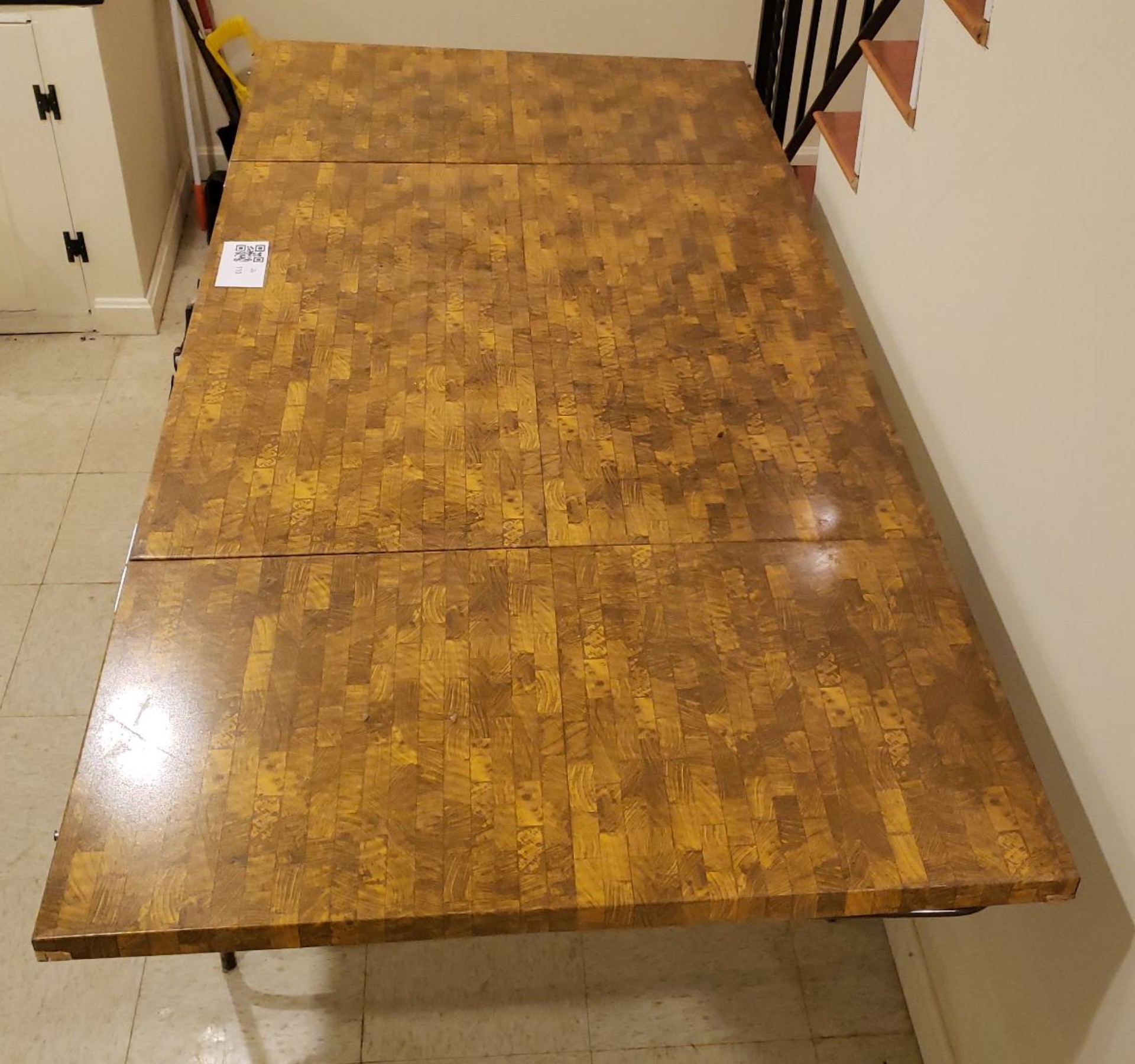 Wooden Folding Table with Metal Legs - image 3 of 3