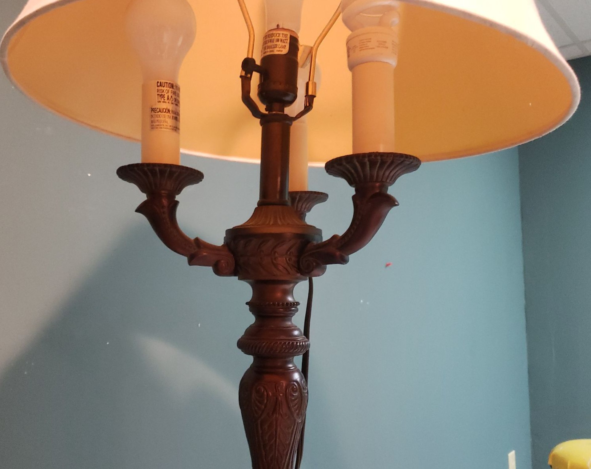 Three-Light Floor Lamp with Fabric Shade - image 3 of 4