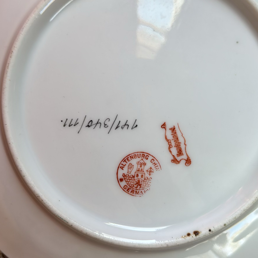 Four Decorative Floral Porcelain Plates - image 8 of 9