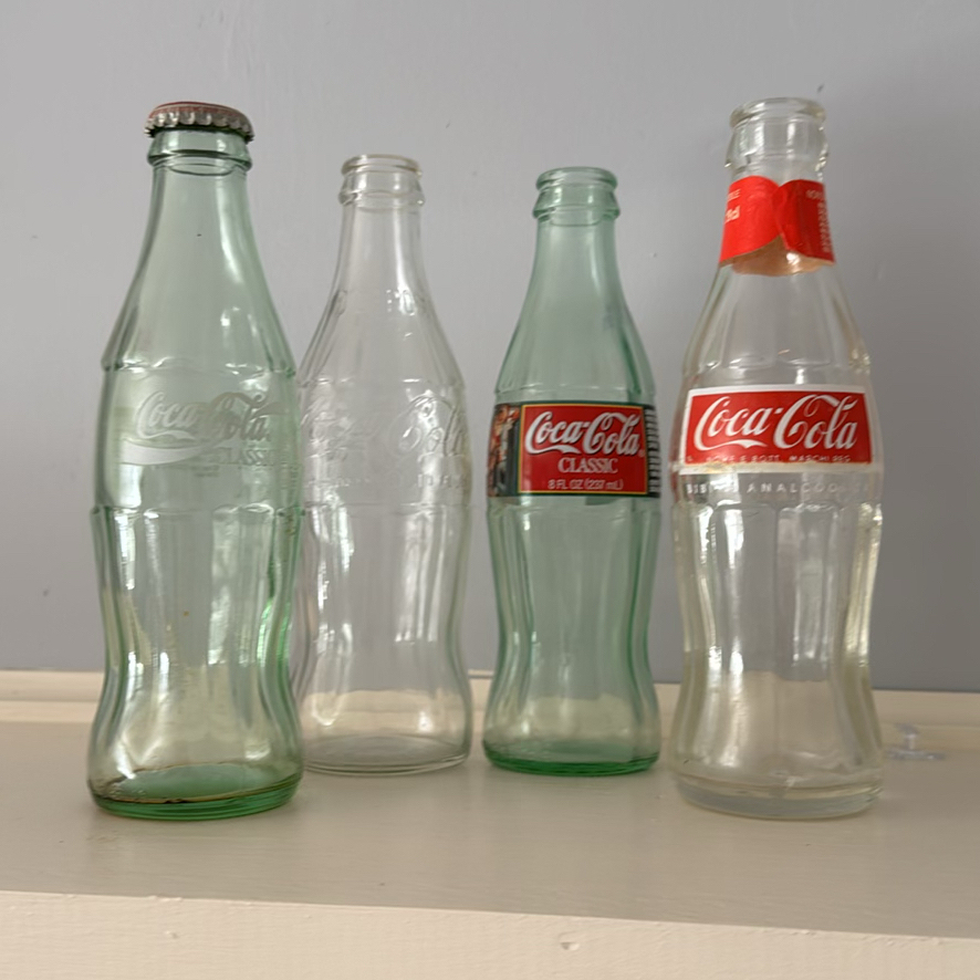 Three Glass Vases and Three Coca-Cola Glass Bottles - image 7 of 7