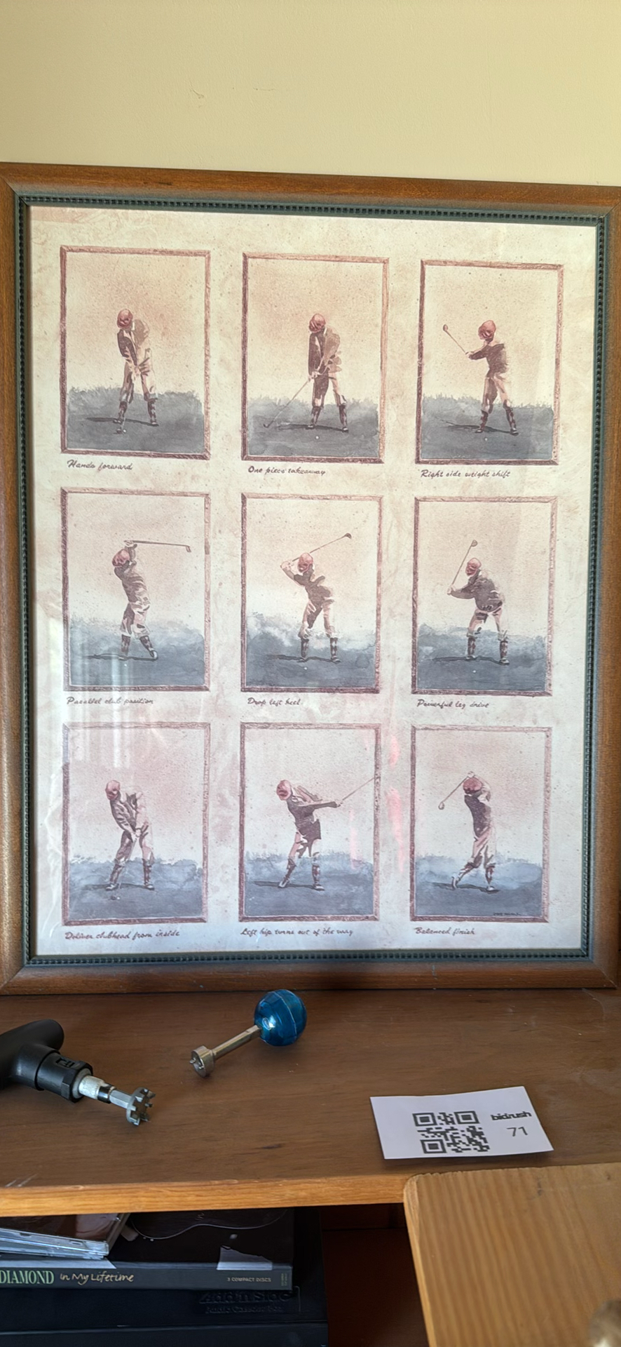 Golf-Themed Figurines, Framed Golf Print, and Putting Track. - image 8 of 10
