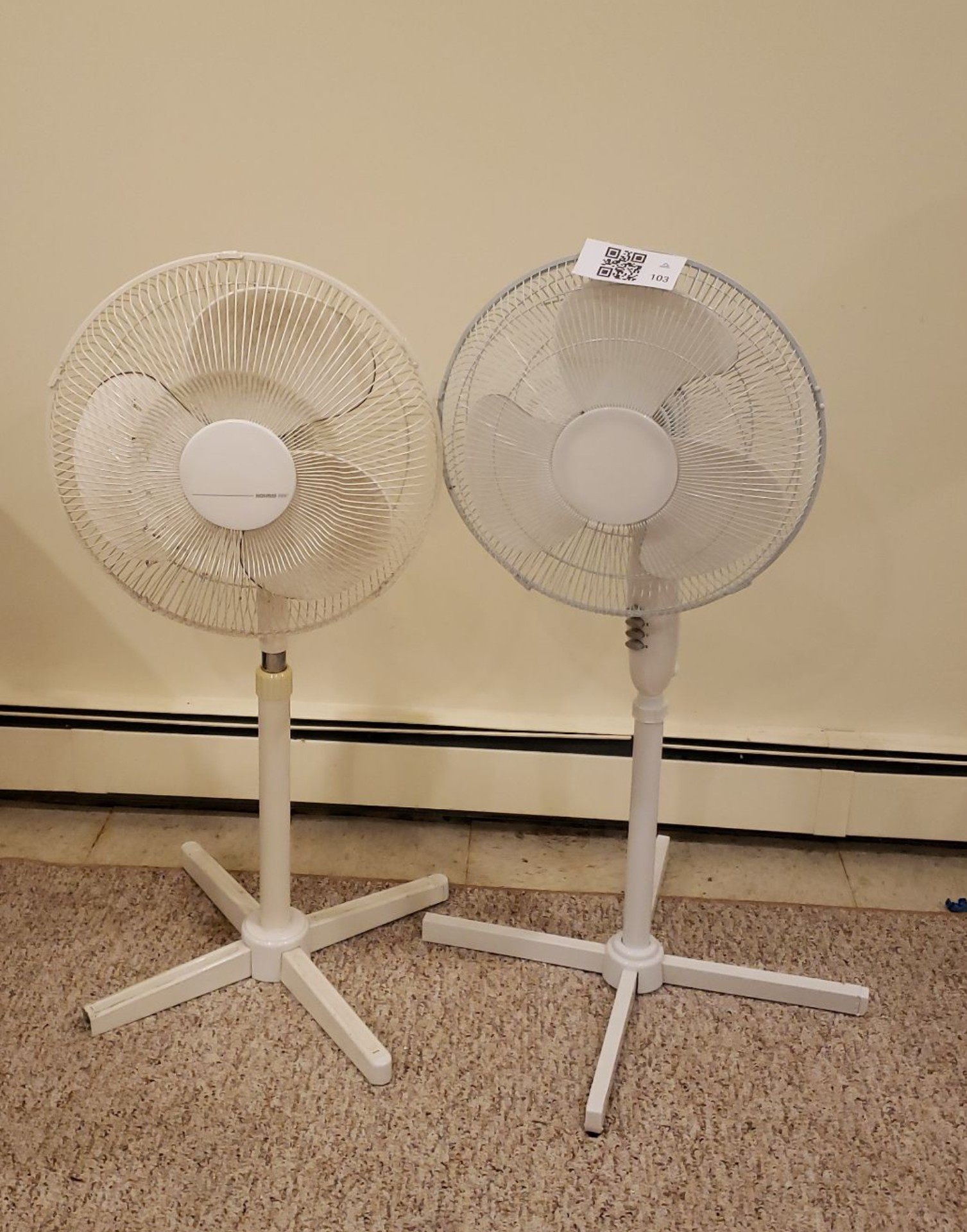 Two Holmes Air Pedestal Fans - image 1 of 2