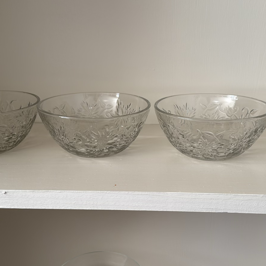 Glass Serving Bowl and Three Glass Bowls - image 3 of 3